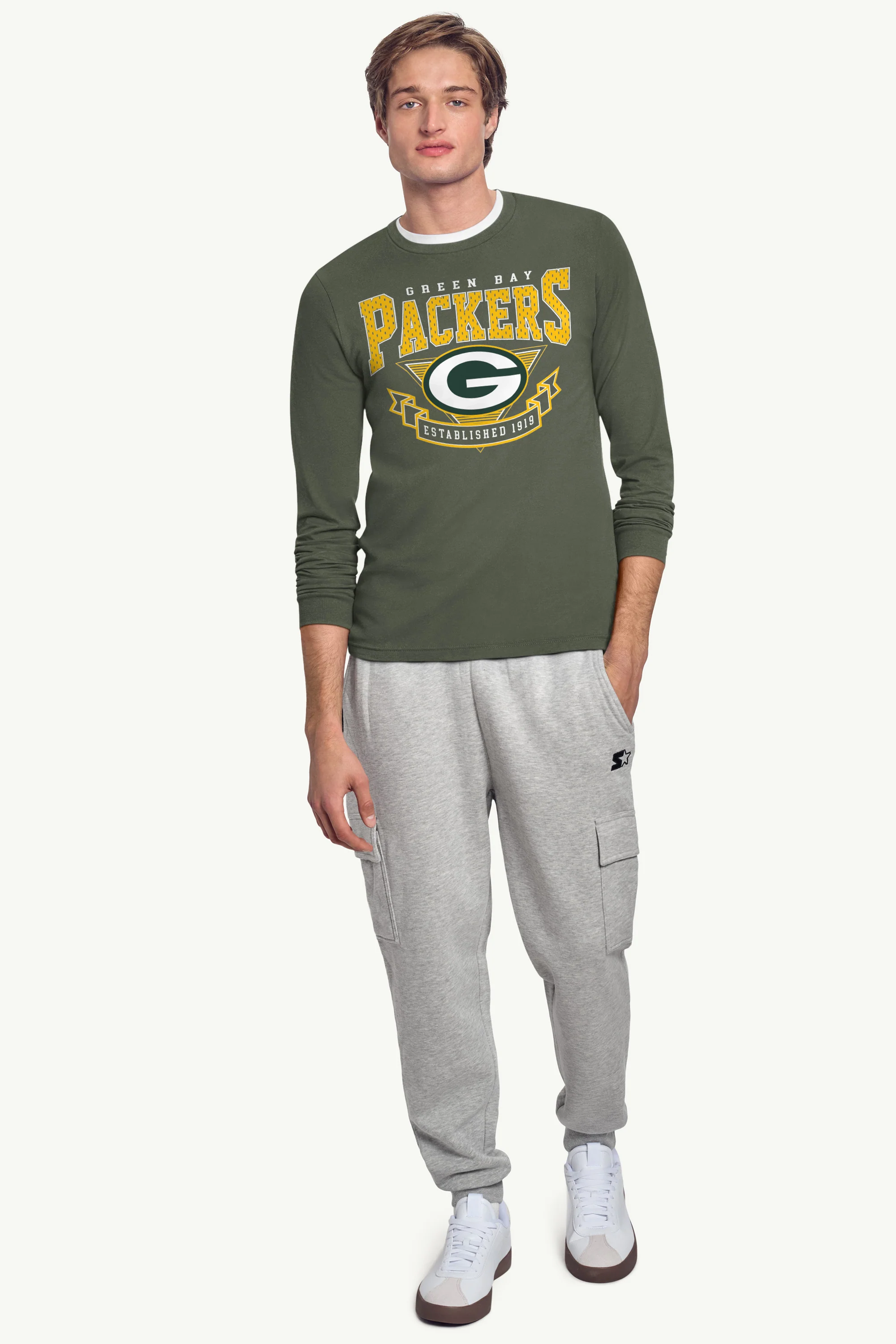 MENS GREEN BAY PACKERS 80's INSPIRED LONG SLEEVE T SHIRT - Image 3