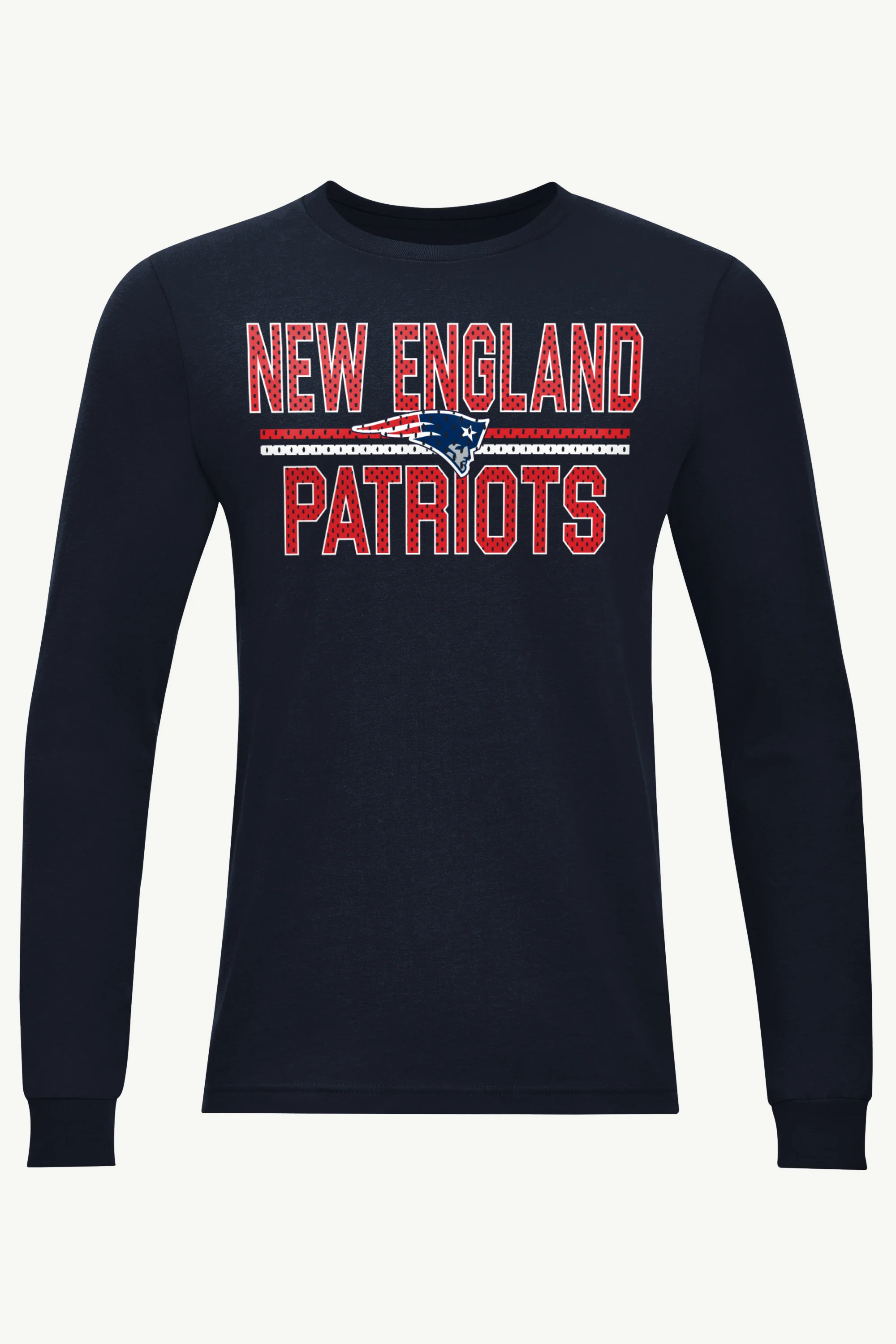 MENS NEW ENGLAND PATRIOTS MESH LOOK LONG SLEEVE T SHIRT