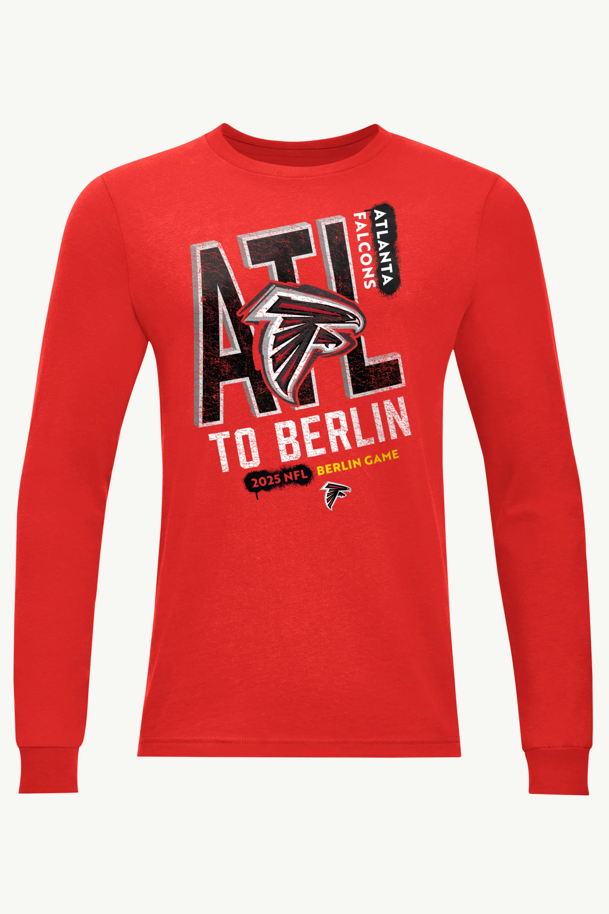 MENS ATLANTA FALCONS TO BERLIN WE GO LONG SLEEVE T SHIRT