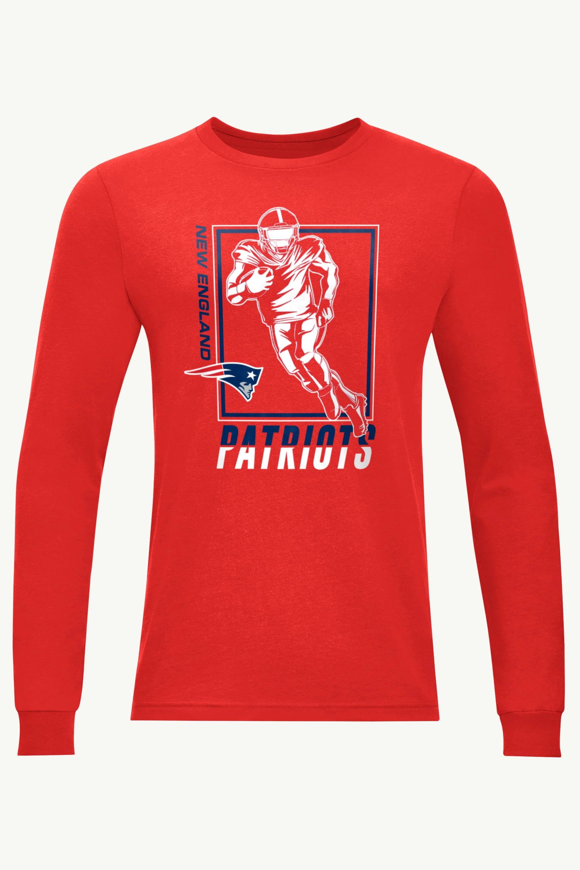 MENS NEW ENGLAND PATRIOTS PLAYER GRID LONG SLEEVE T SHIRT