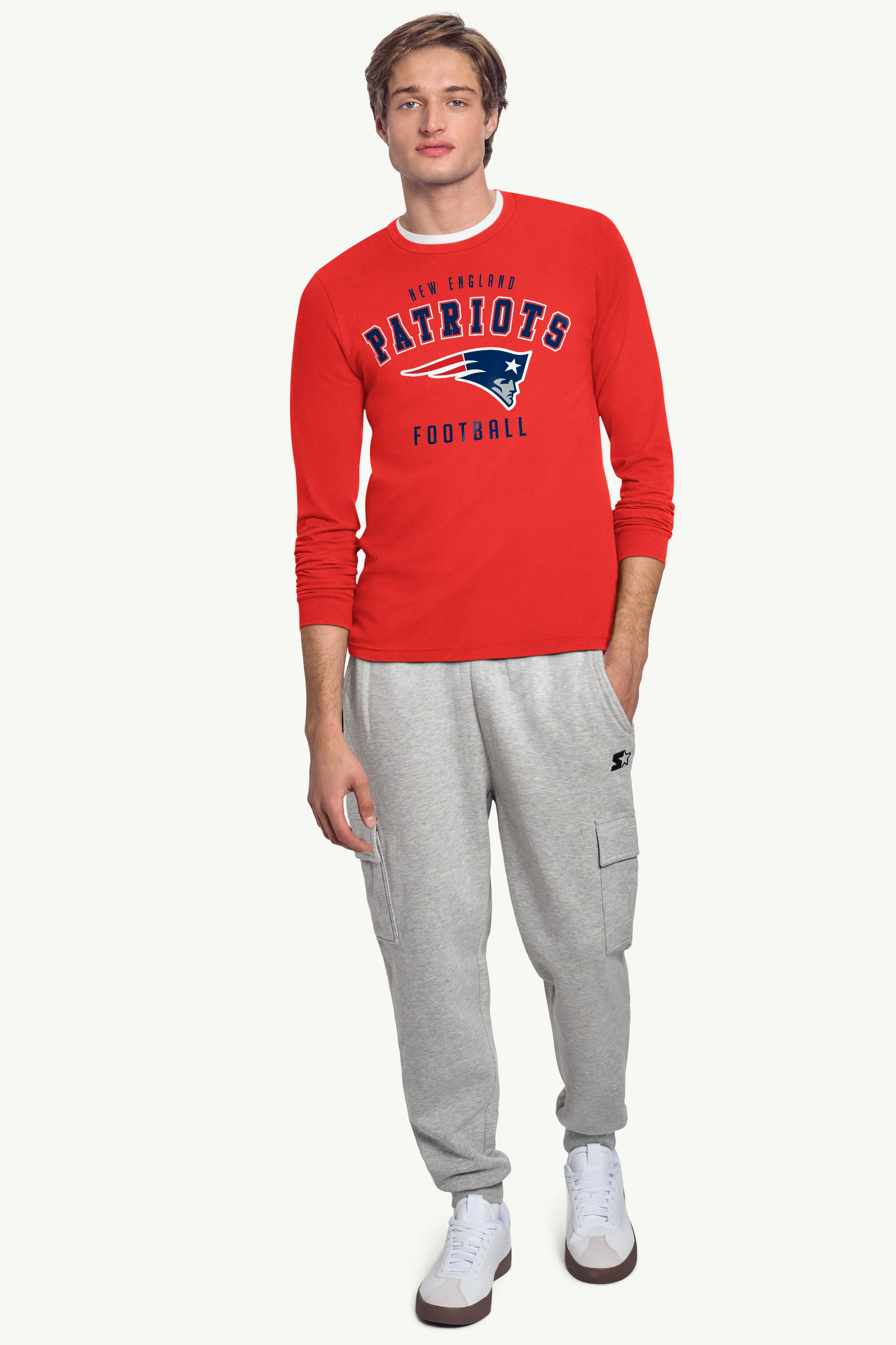 MENS NEW ENGLAND PATRIOTS LONG SLEEVE T SHIRT - Image 3