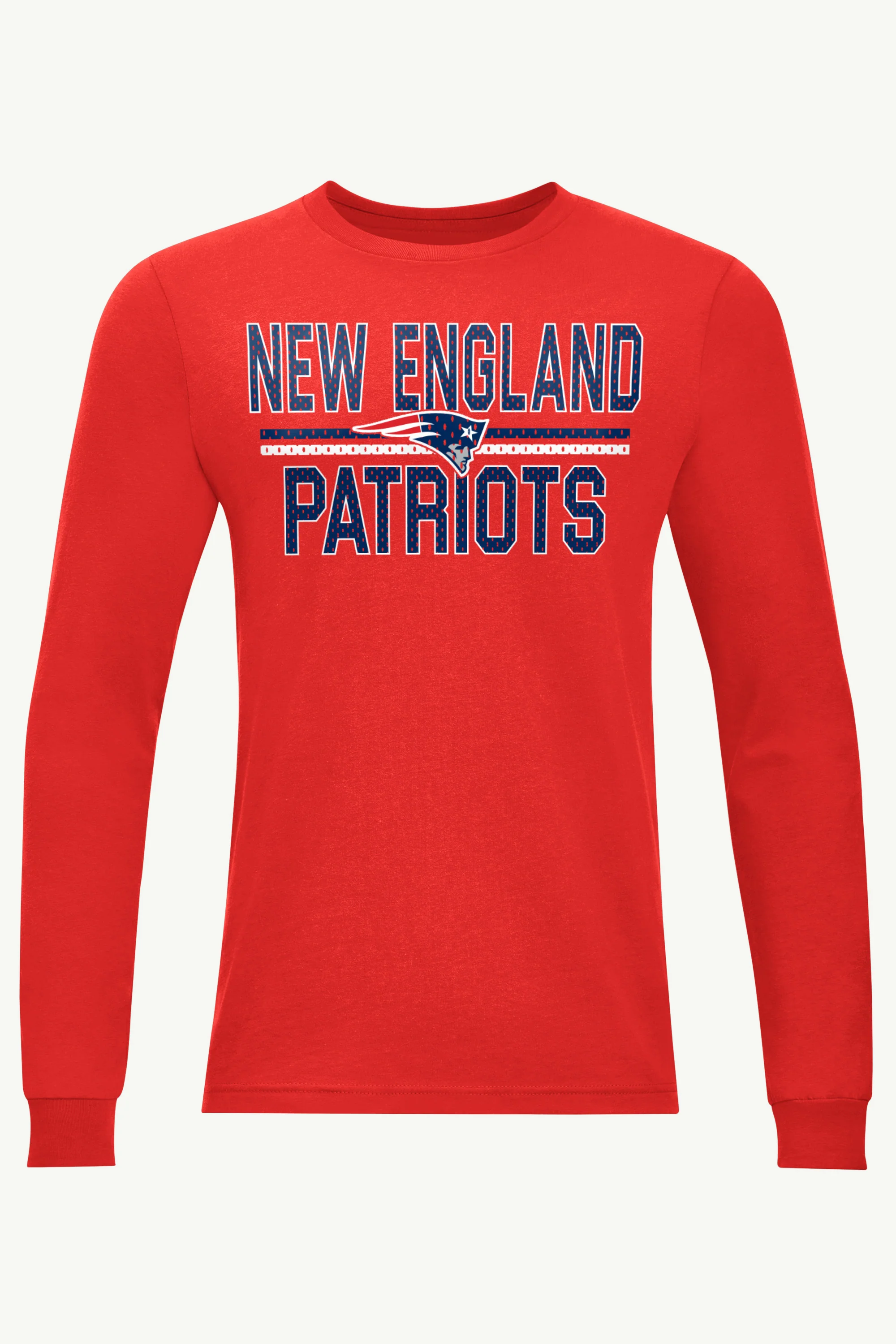 MENS NEW ENGLAND PATRIOTS MESH LOOK LONG SLEEVE T SHIRT
