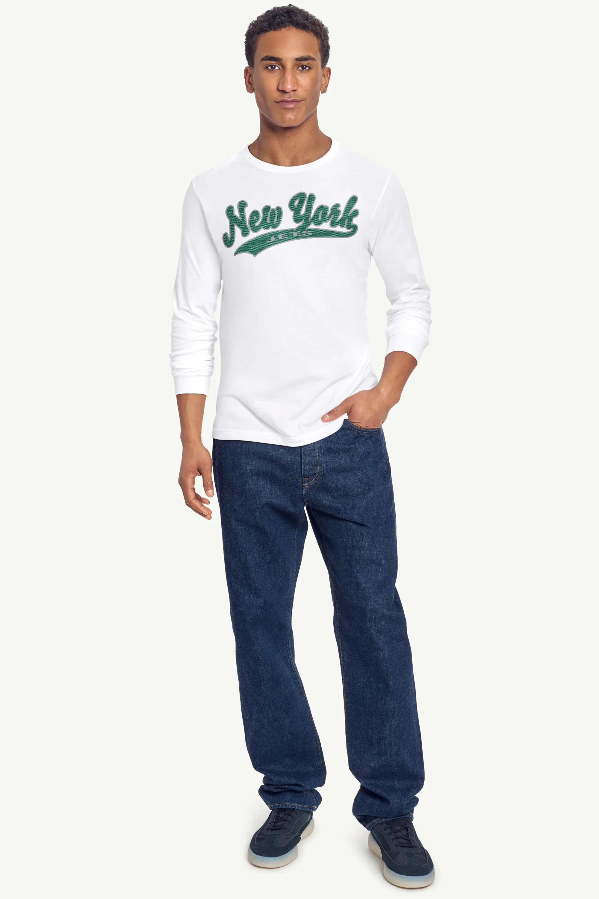 MENS NEW YORK JETS TAILSWEEP LONG SLEEVE T SHIRT - Image 3