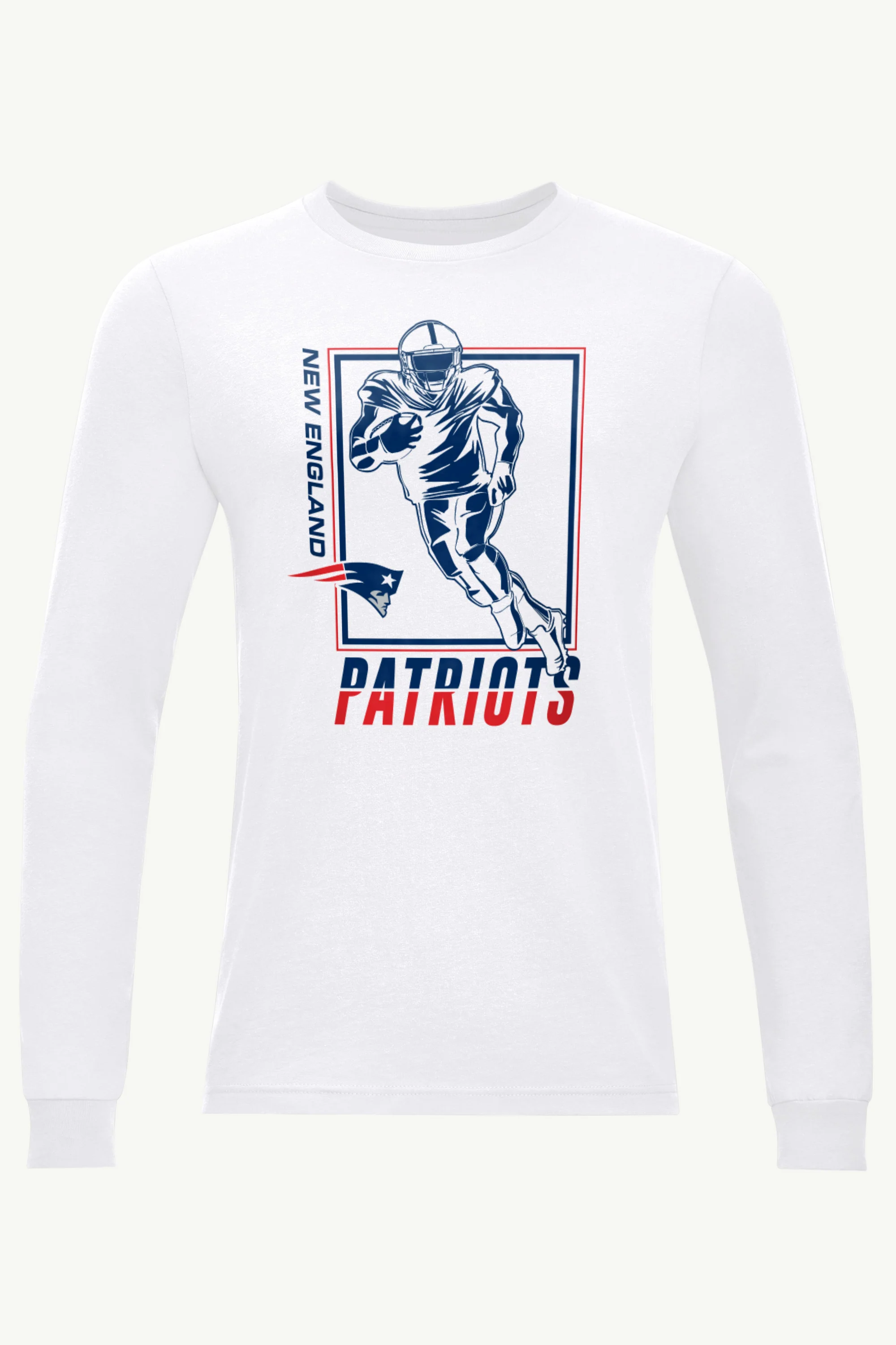 MENS NEW ENGLAND PATRIOTS PLAYER GRID LONG SLEEVE T SHIRT