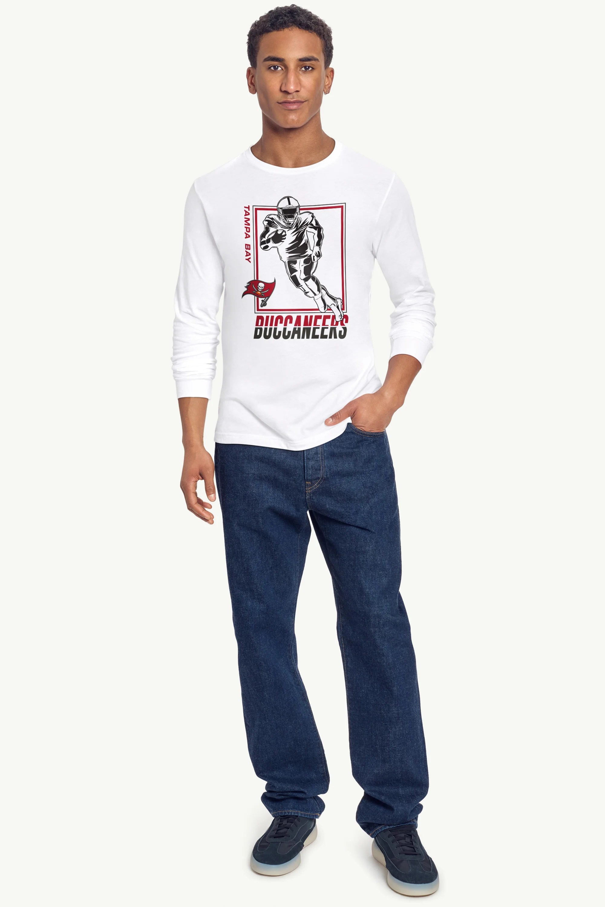 MENS TAMPA BAY BUCCANEERS PLAYER GRID LONG SLEEVE T SHIRT - Image 3