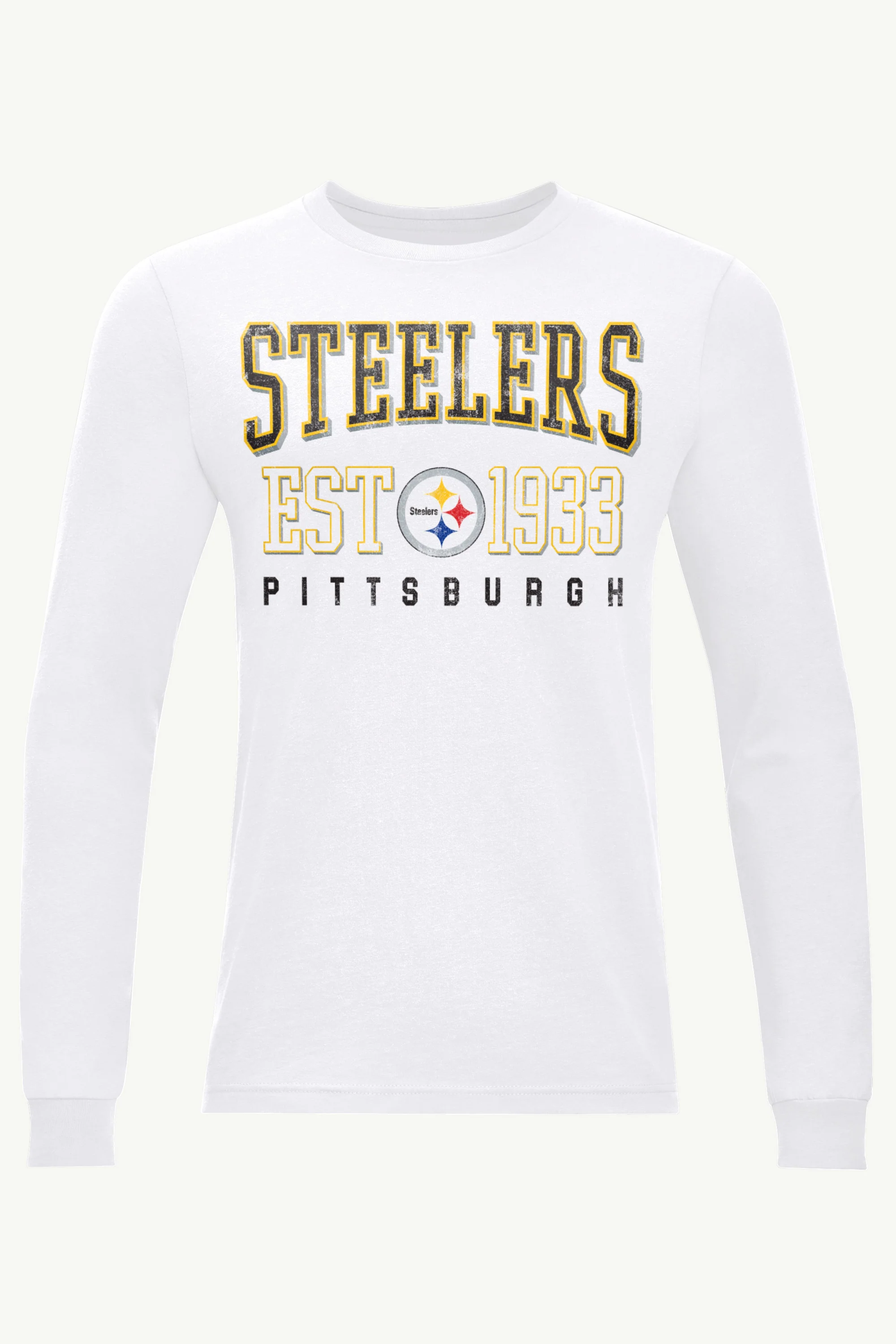MENS PITTSBURGH STEELERS RETRO LONG SLEEVE T SHIRT