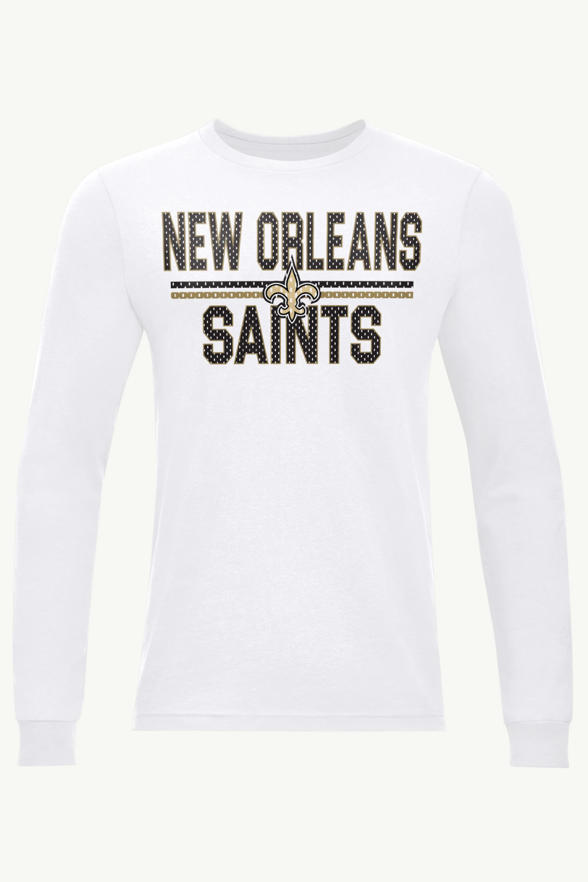 MENS NEW ORLEANS SAINTS MESH LOOK LONG SLEEVE T SHIRT