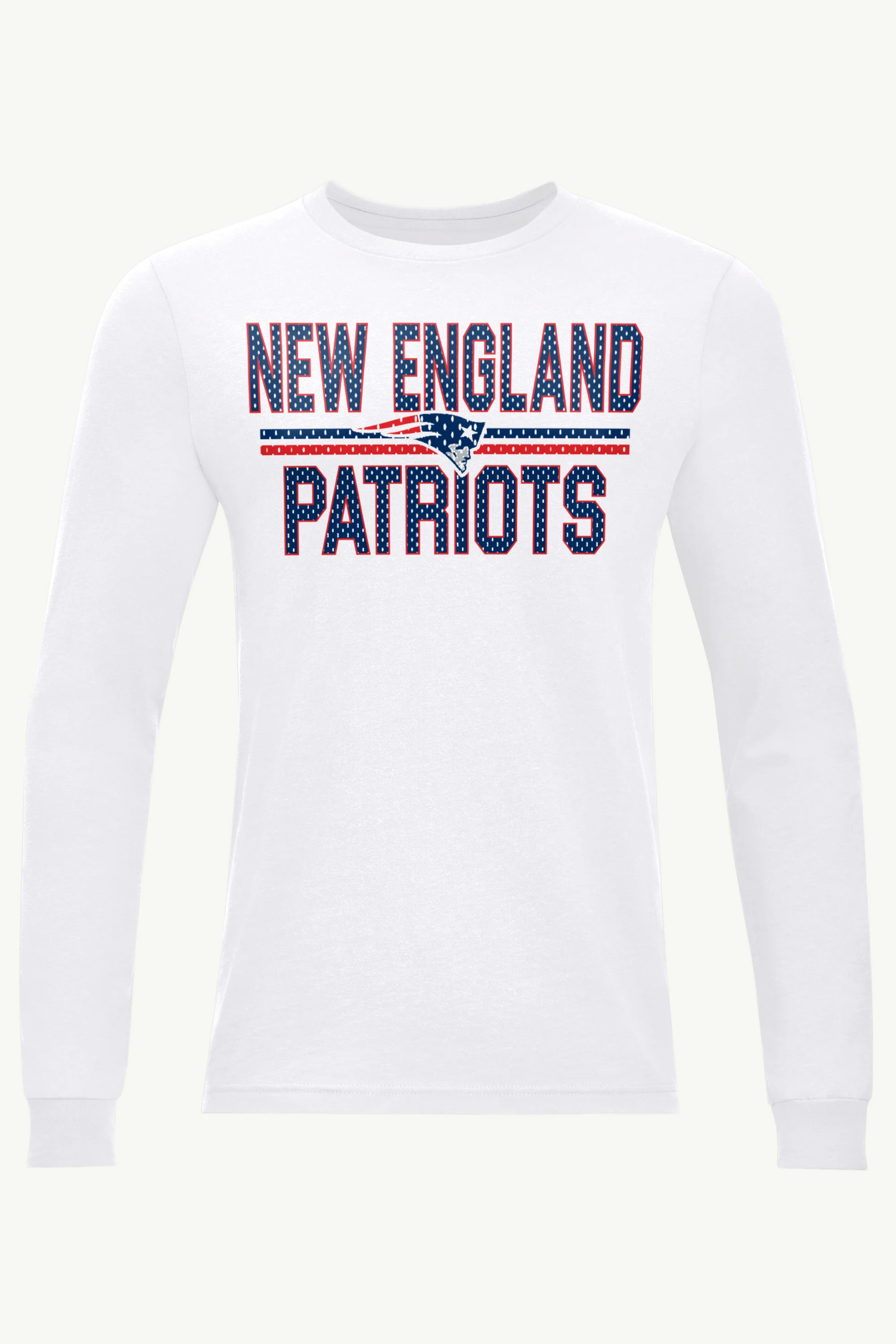 MENS NEW ENGLAND PATRIOTS MESH LOOK LONG SLEEVE T SHIRT