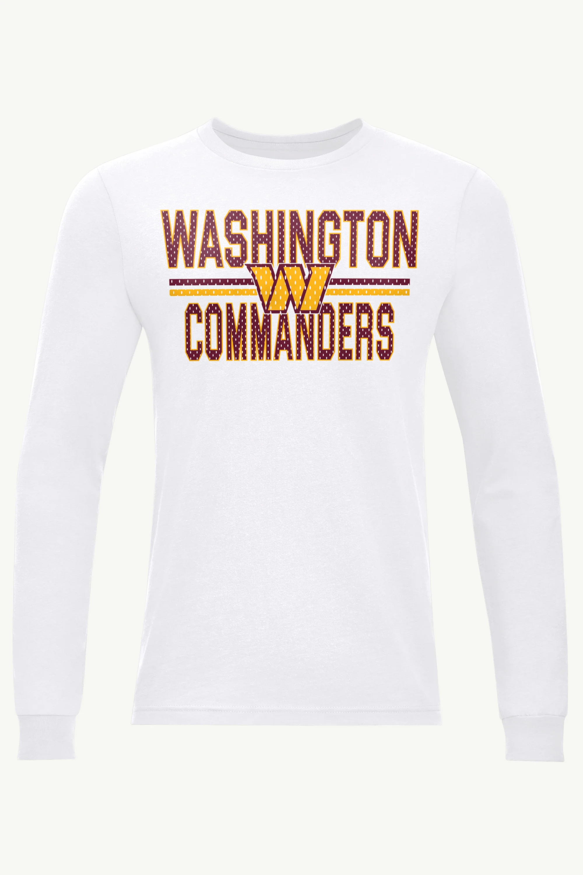 MENS WASHINGTON COMMANDERS MESH LOOK LONG SLEEVE T SHIRT