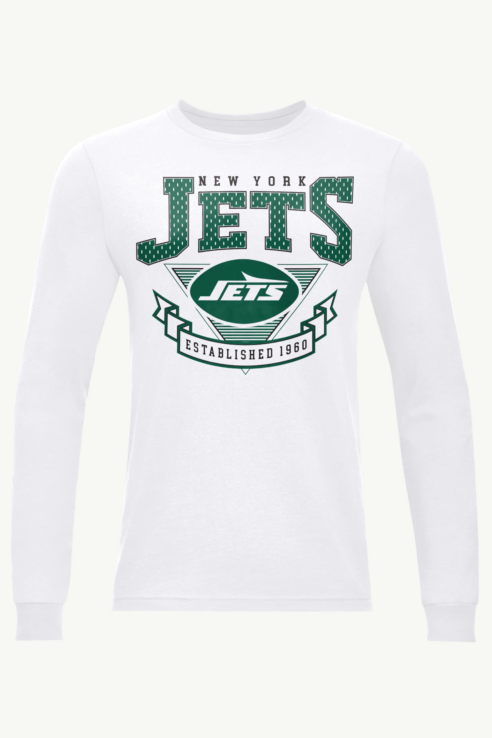 MENS NEW YORK JETS 80's INSPIRED LONG SLEEVE T SHIRT