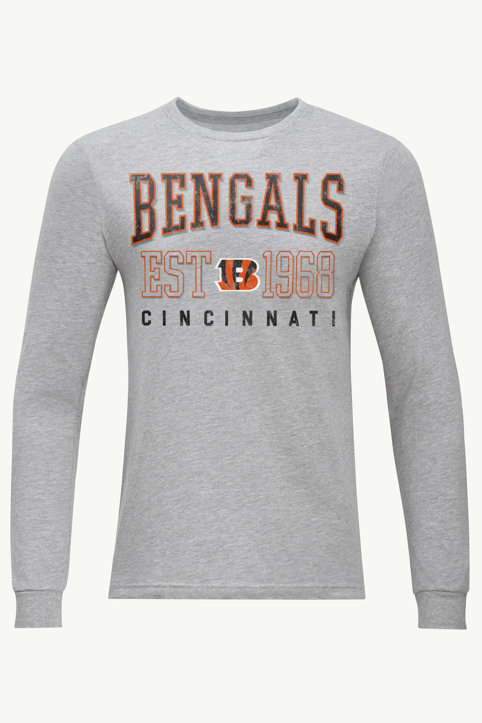 MENS CINCINNATI BENGALS RETRO LONG SLEEVE T SHIRT