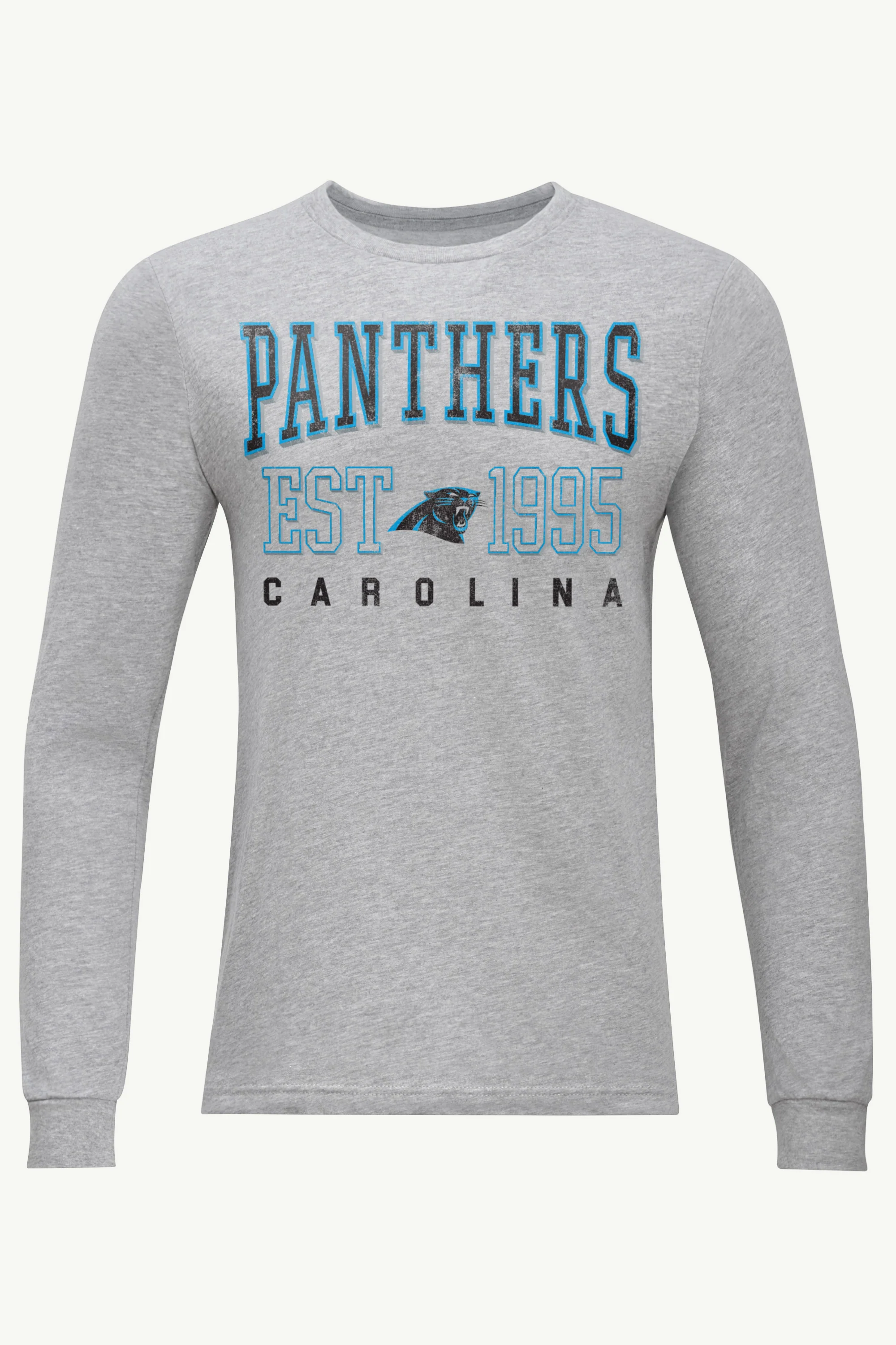 MENS CAROLINA PANTHERS RETRO LONG SLEEVE T SHIRT