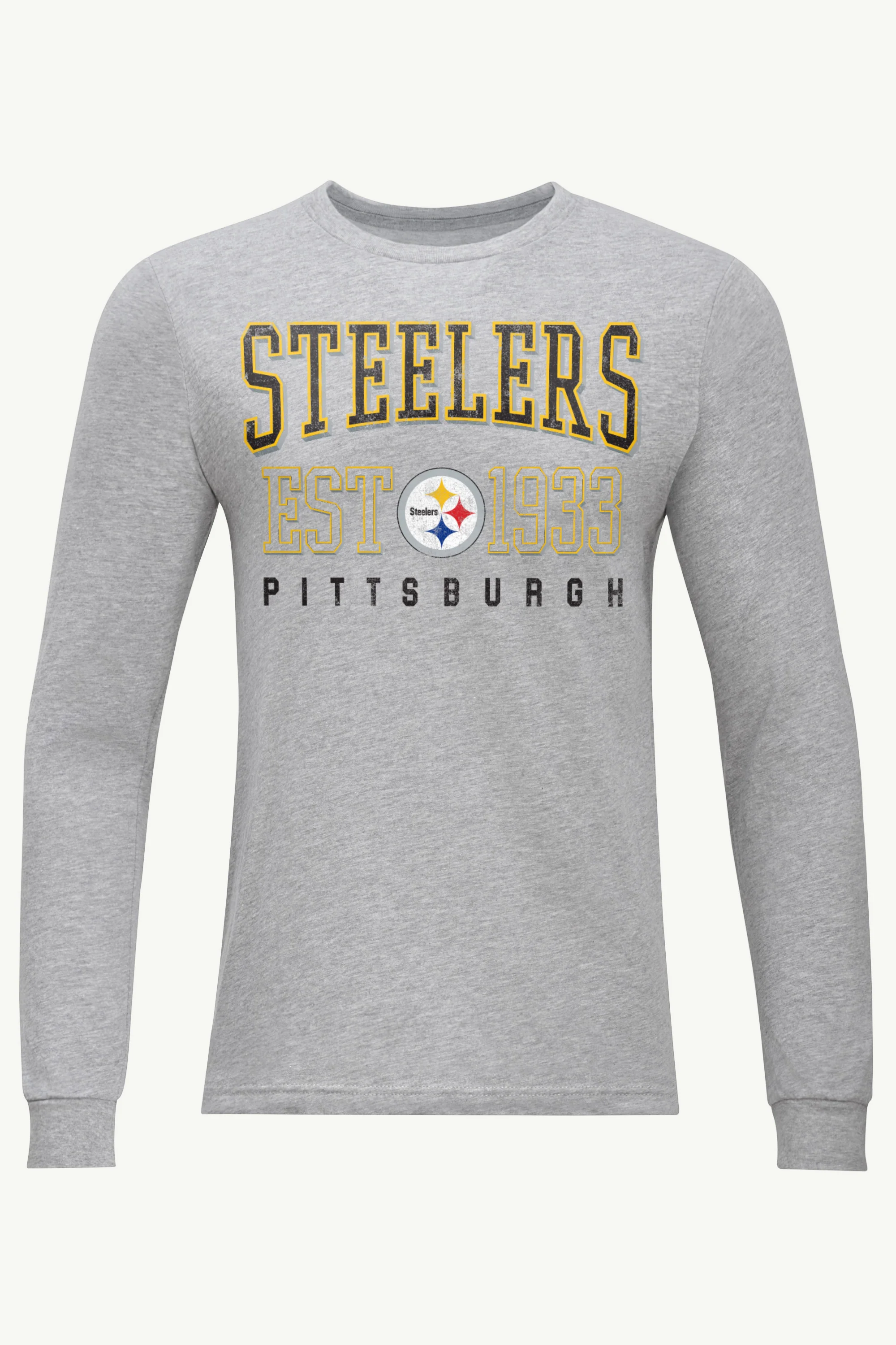 MENS PITTSBURGH STEELERS RETRO LONG SLEEVE T SHIRT