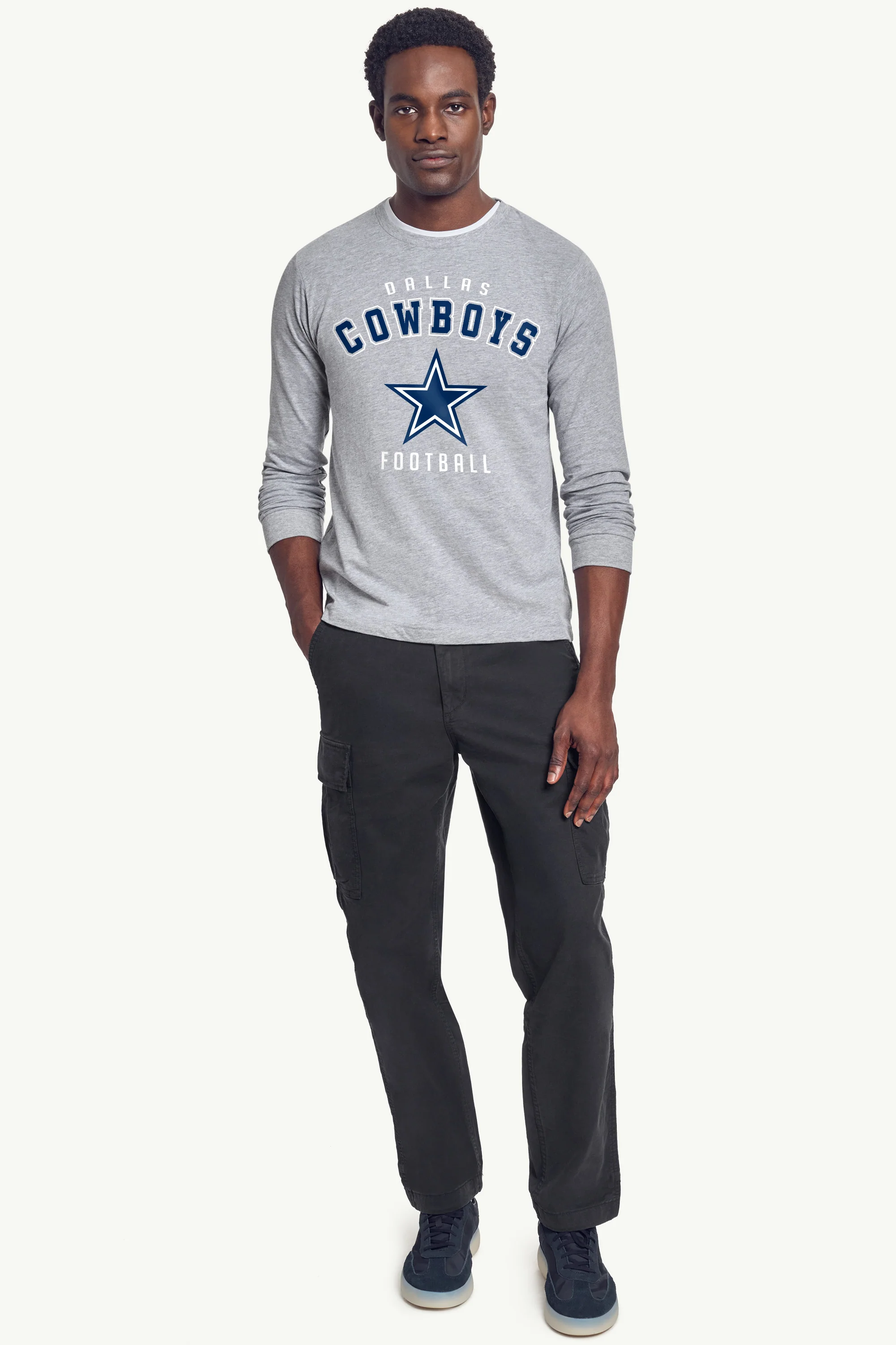 MENS DALLAS COWBOYS LONG SLEEVE T SHIRT - Image 3