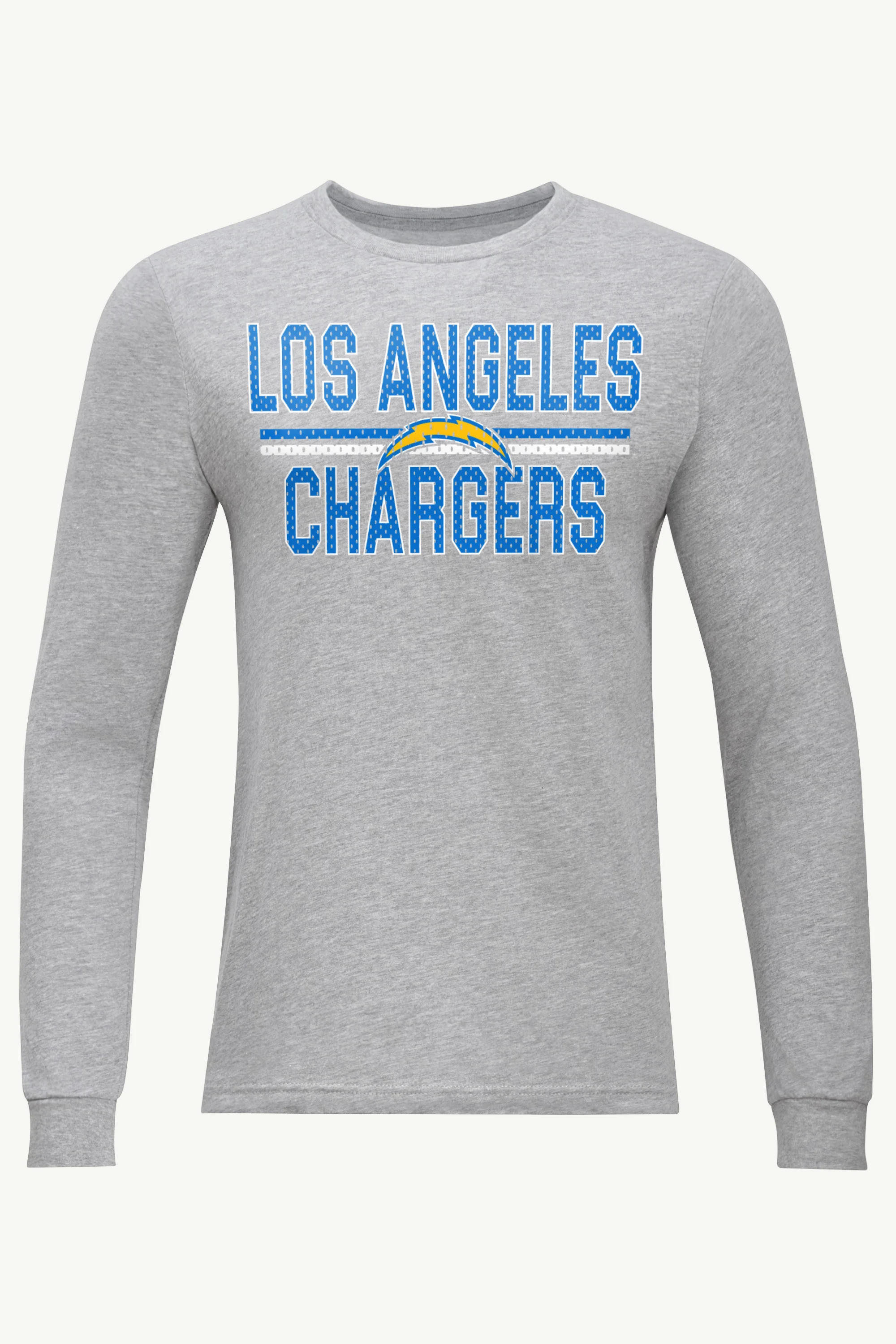 MENS LOS ANGELES CHARGERS MESH LOOK LONG SLEEVE T SHIRT