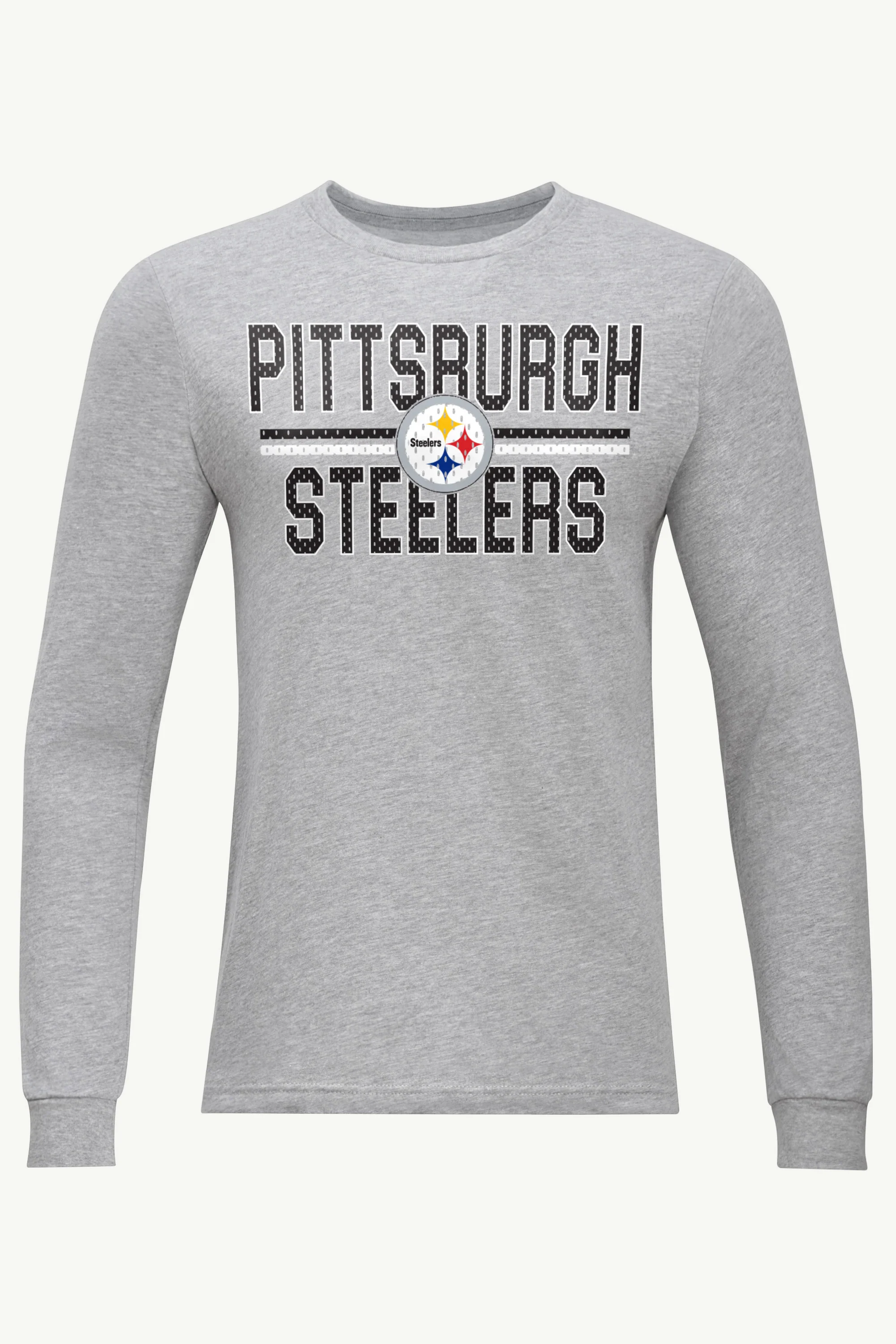 MENS PITTSBURGH STEELERS MESH LOOK LONG SLEEVE T SHIRT