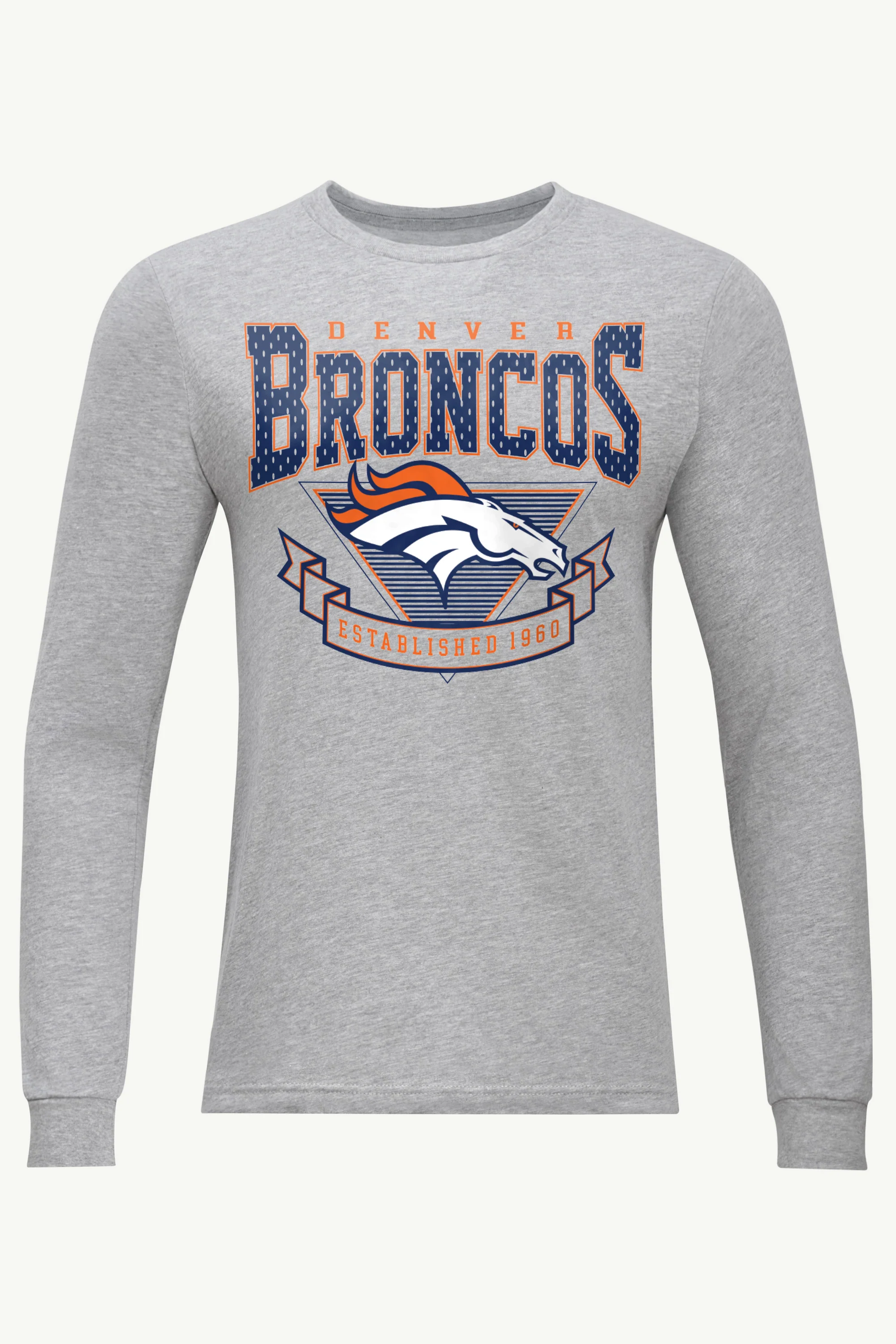 MENS DENVER BRONCOS 80's INSPIRED LONG SLEEVE T SHIRT