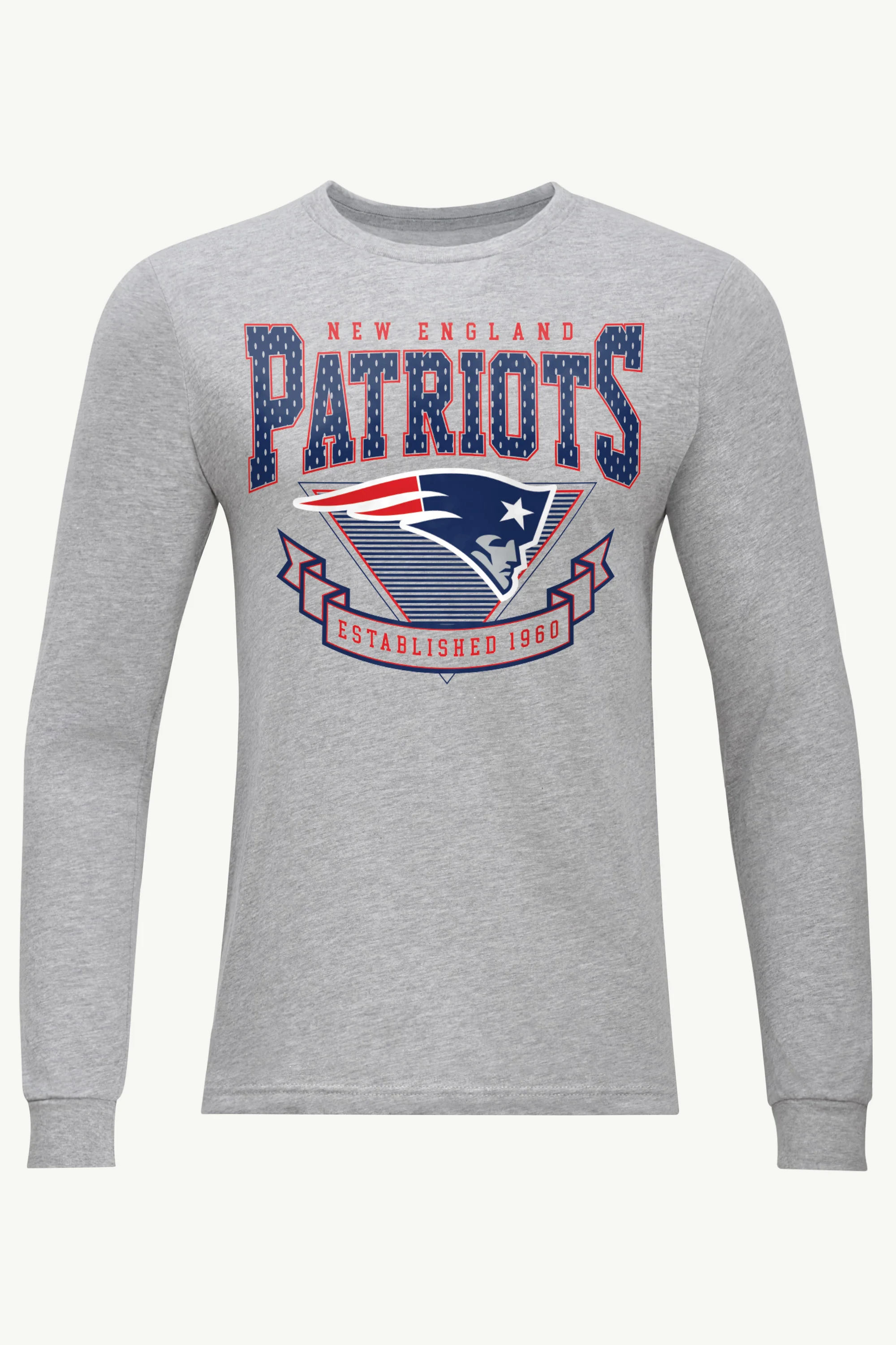 MENS NEW ENGLAND PATRIOTS 80's INSPIRED LONG SLEEVE T SHIRT