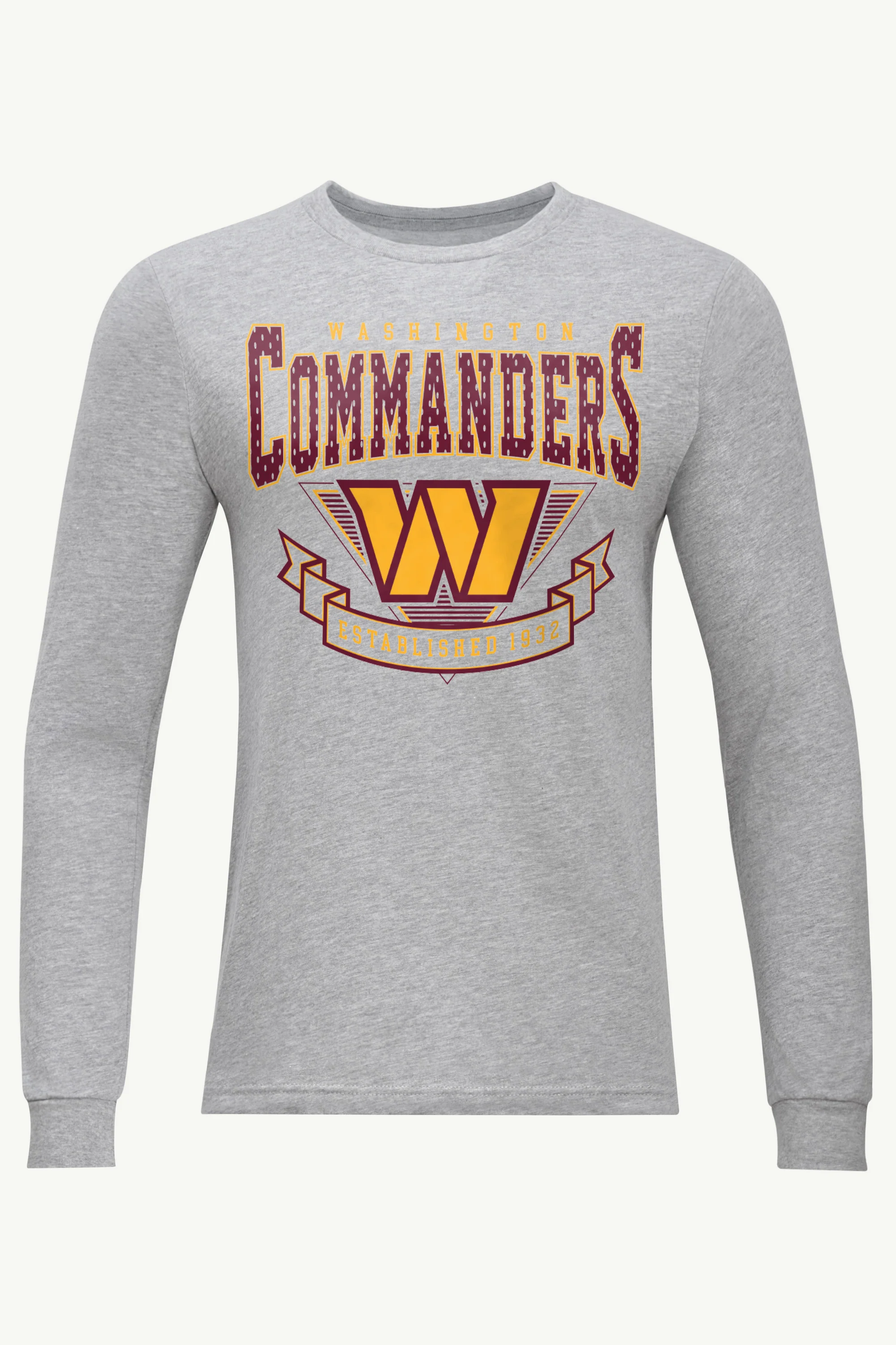 MENS WASHINGTON COMMANDERS 80's INSPIRED LONG SLEEVE T SHIRT