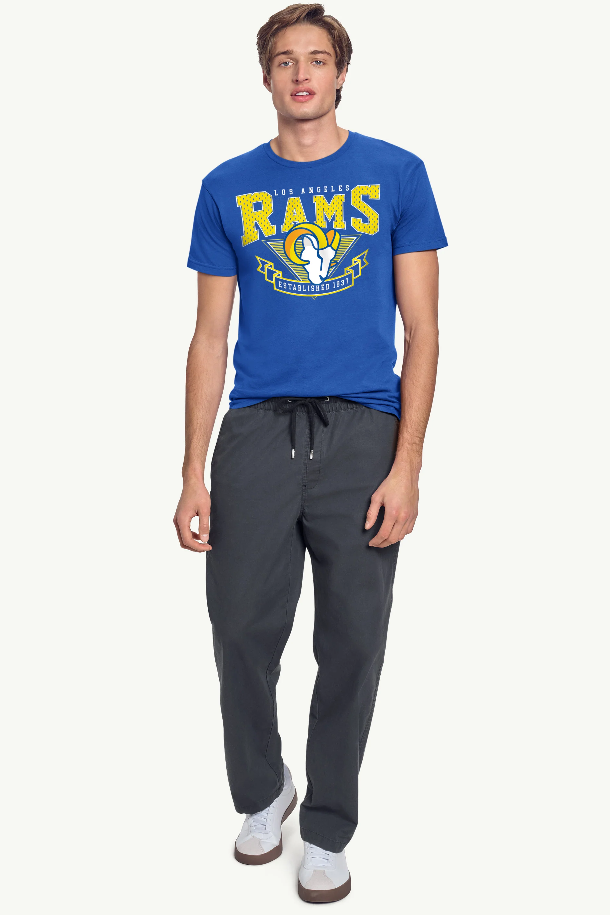 MENS LOS ANGELES RAMS 80's INSPIRED T SHIRT - Image 3