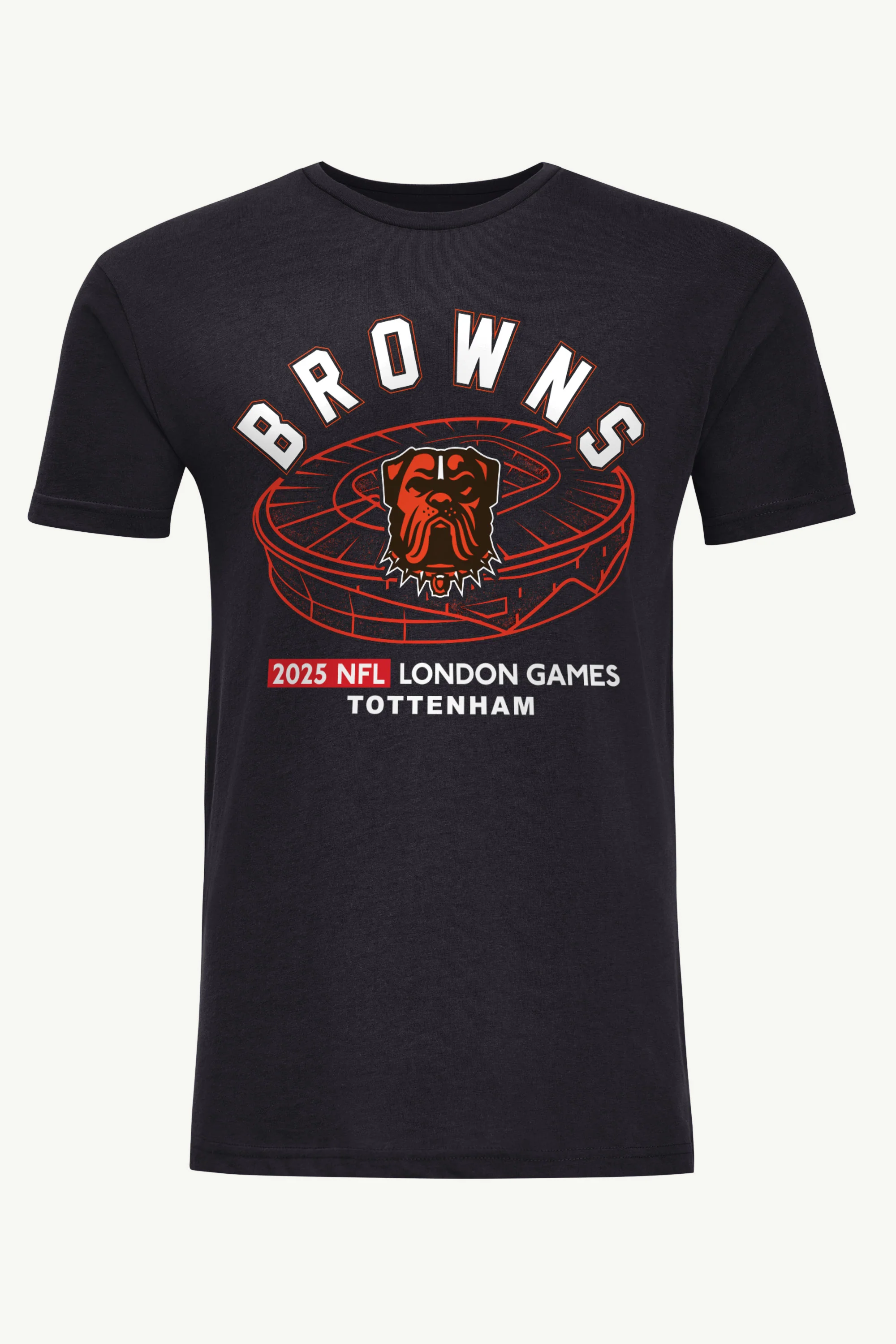 MENS CLEVELAND BROWNS LONDON STADIUM T SHIRT