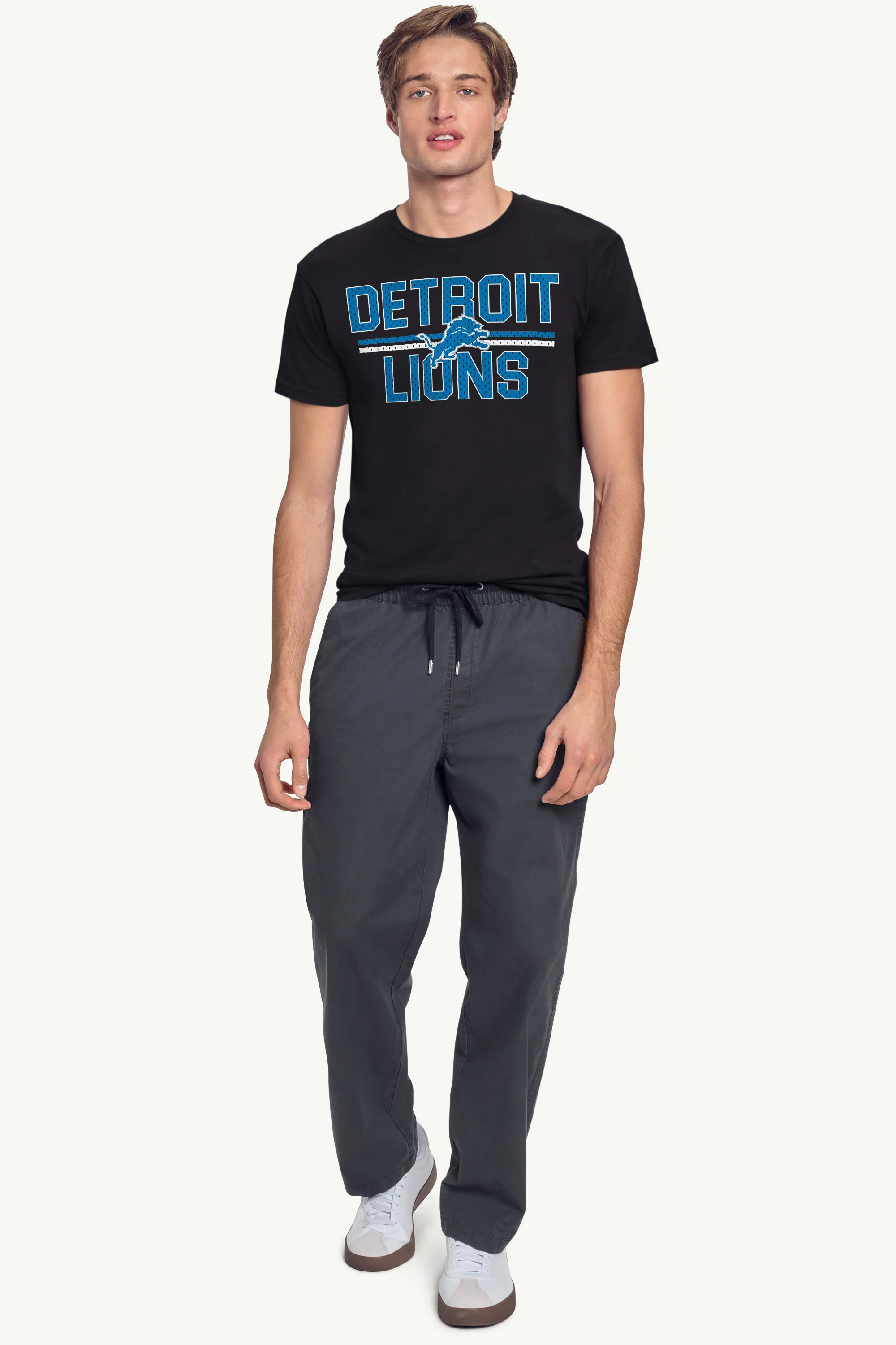 MENS DETROIT LIONS MESH LOOK T SHIRT - Image 3