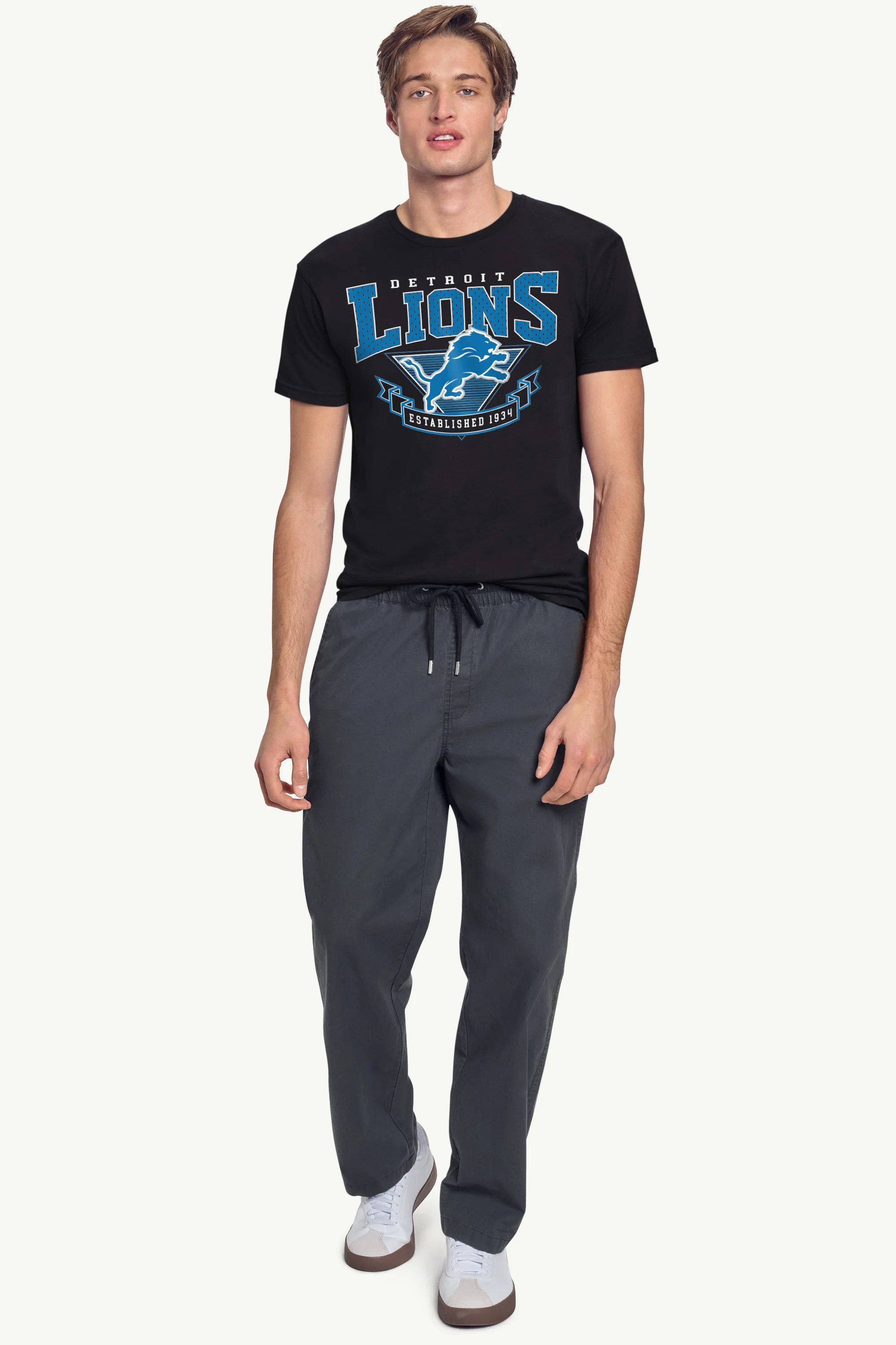 MENS DETROIT LIONS 80's INSPIRED T SHIRT - Image 2