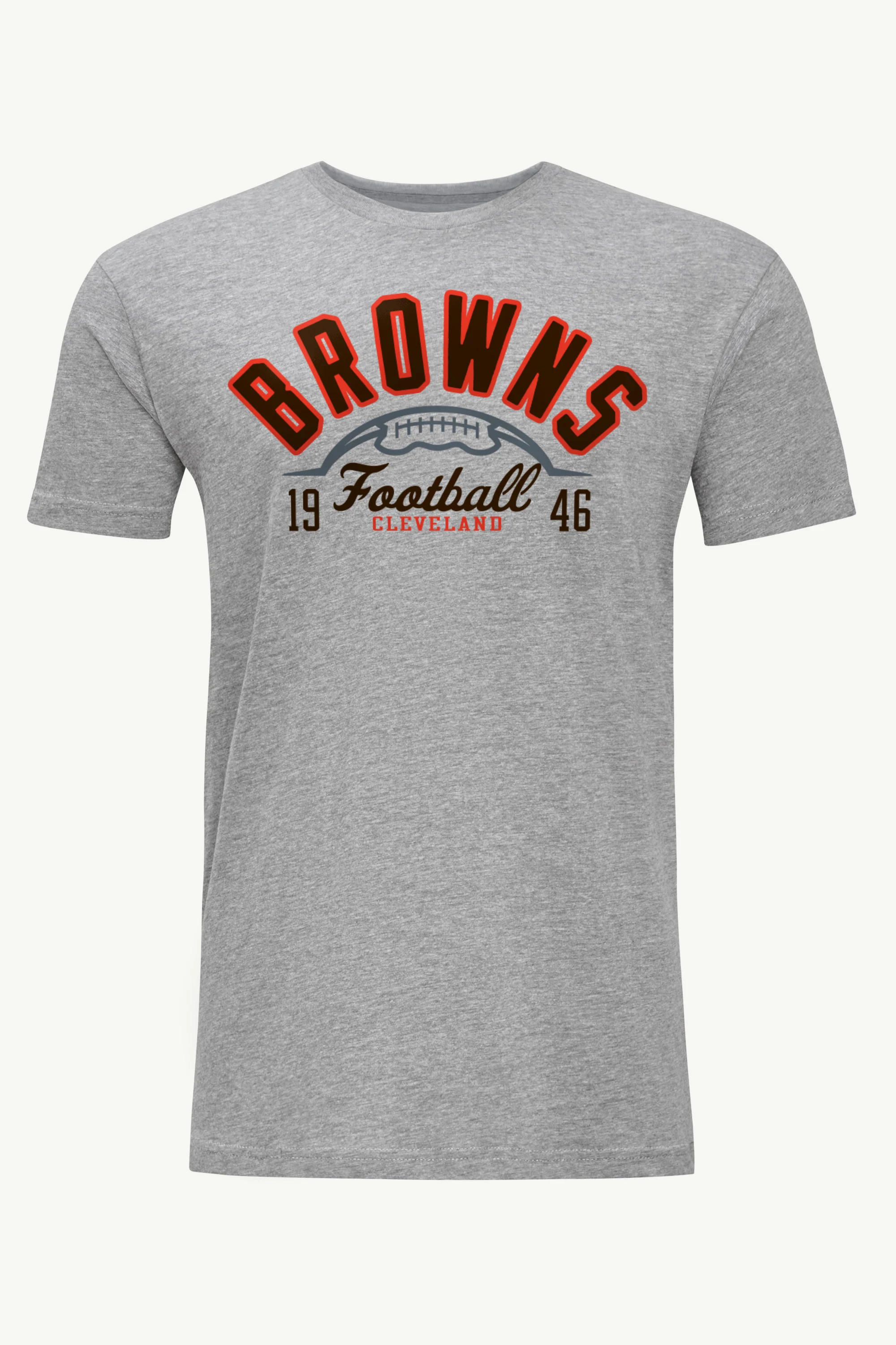 MENS CLEVELAND BROWNS HALF BALL T SHIRT