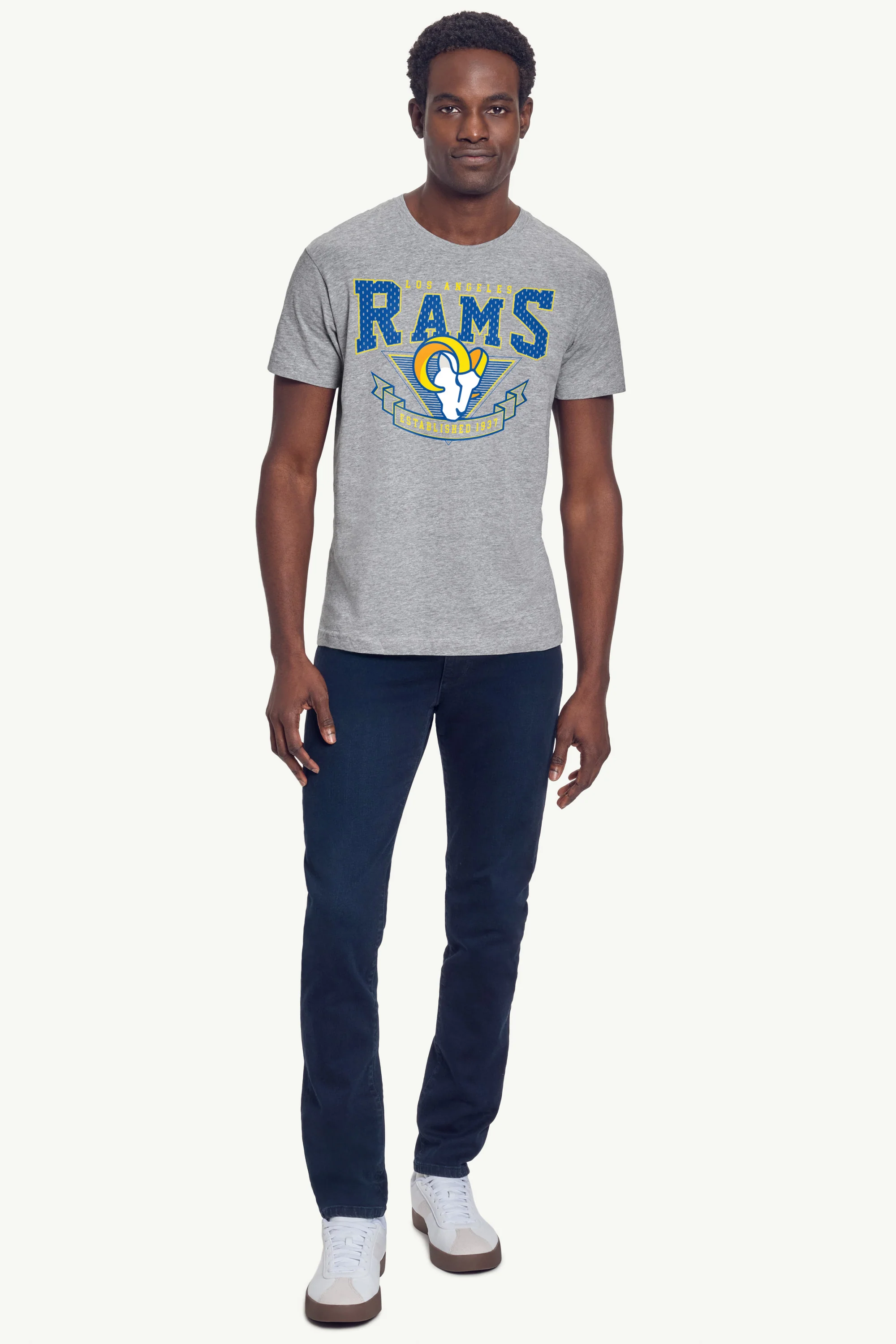 MENS LOS ANGELES RAMS 80's INSPIRED T SHIRT - Image 3
