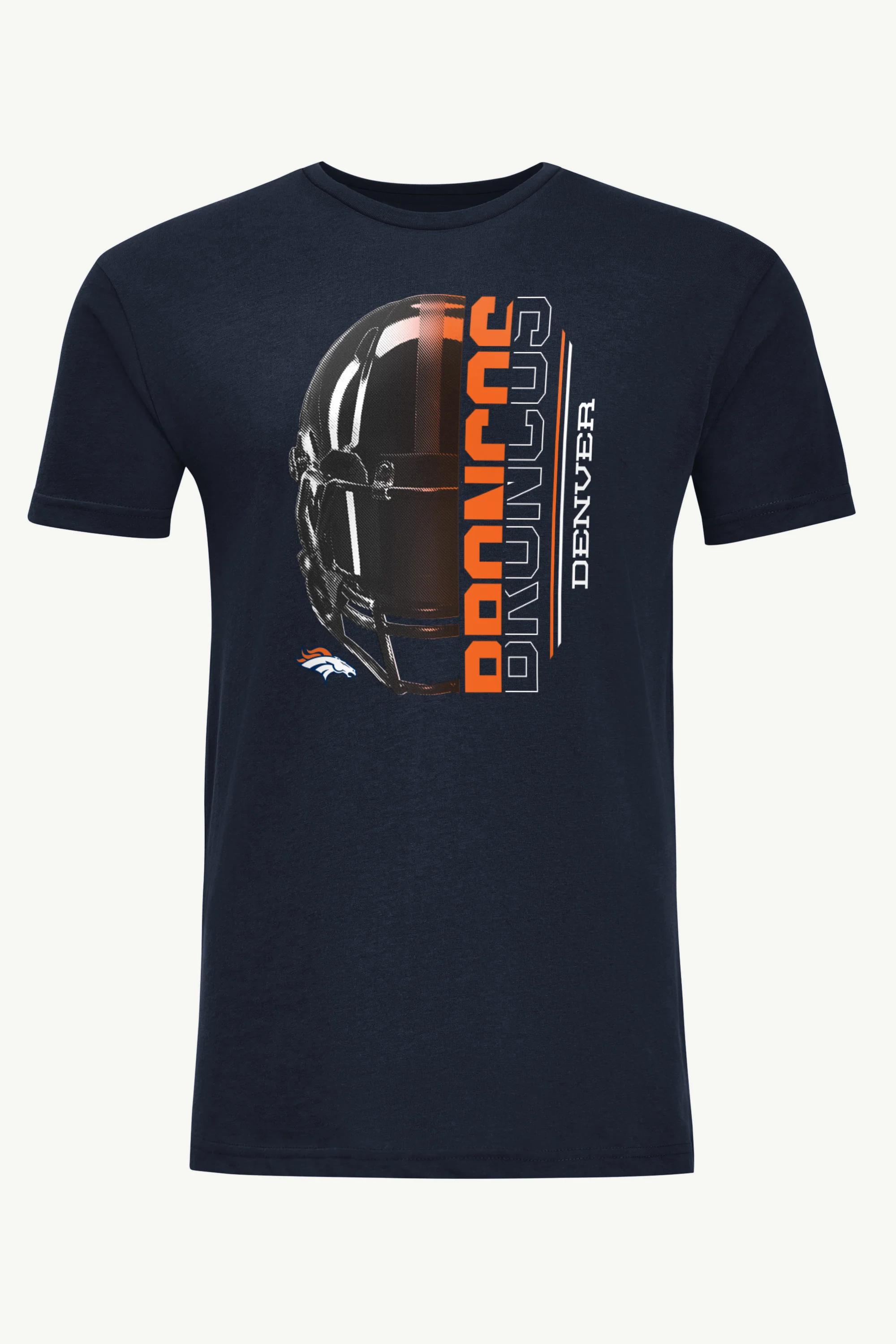 MENS DENVER BRONCOS HALF HELMET T SHIRT