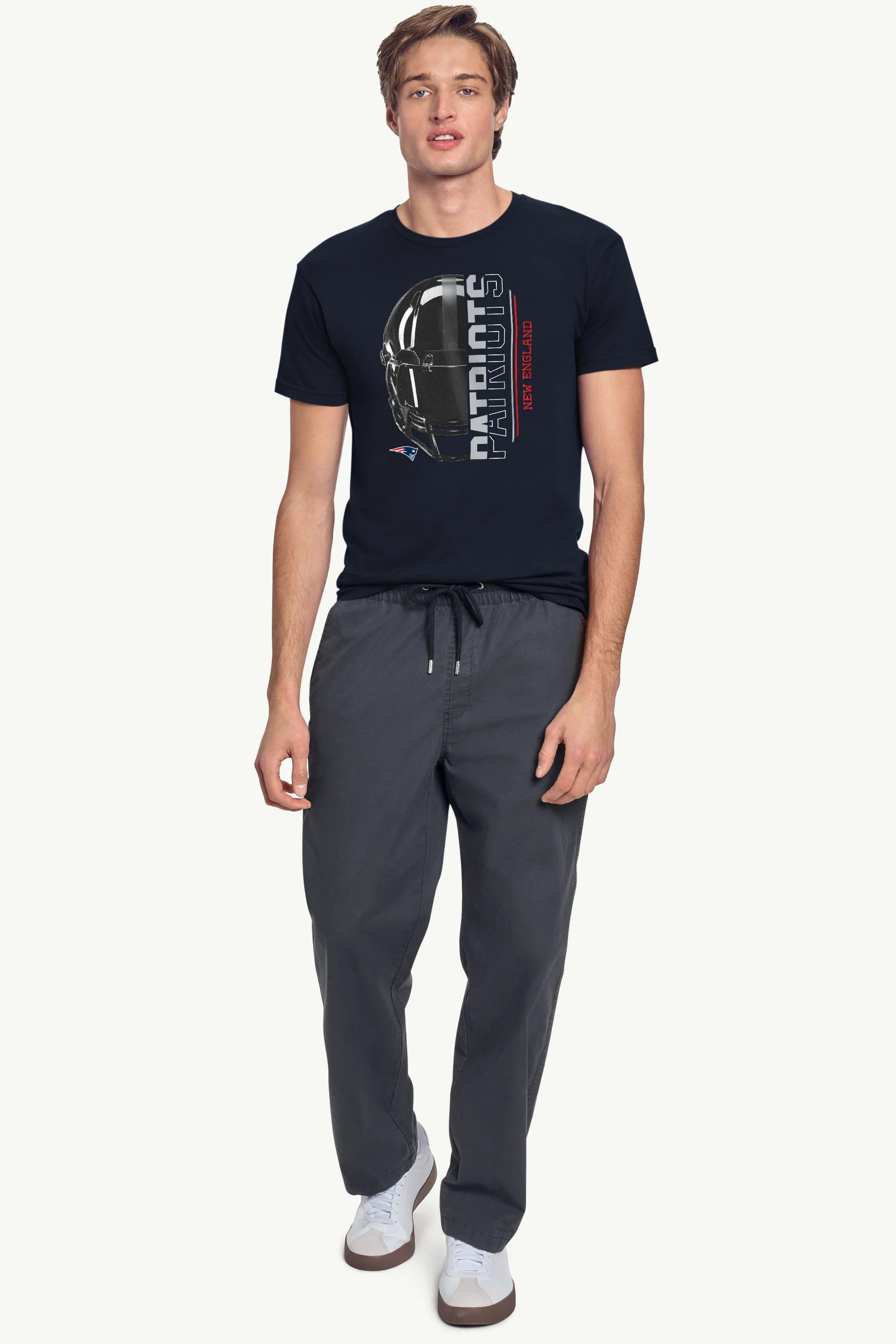 MENS NEW ENGLAND PATRIOTS HALF HELMET T SHIRT - Image 3