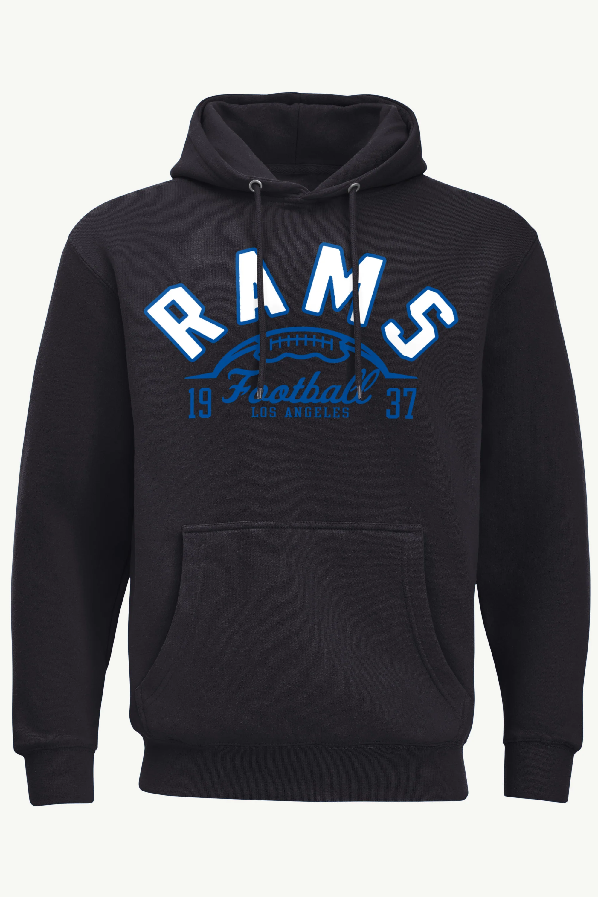 MENS LOS ANGELES RAMS HALF BALL HOODIE