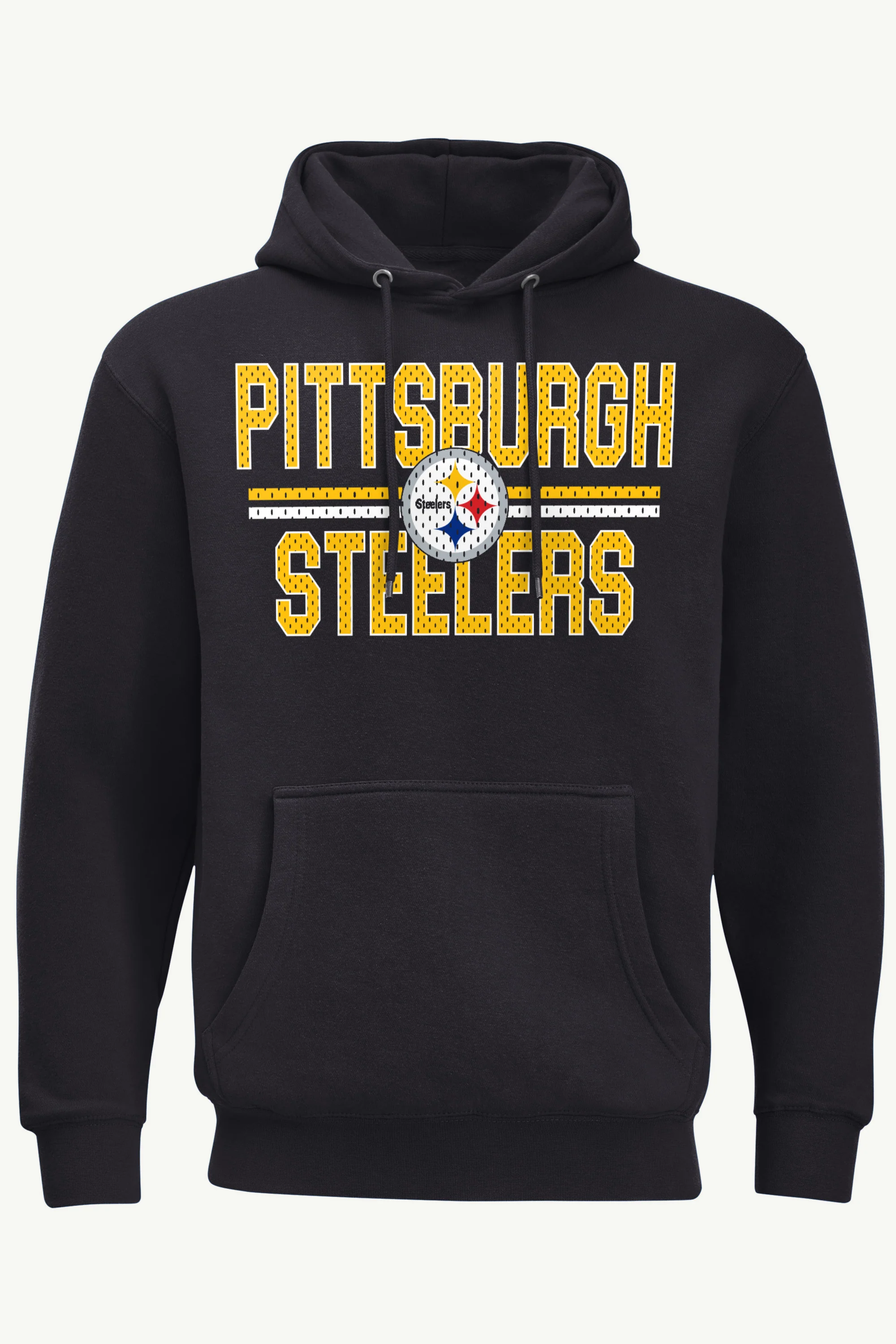 MENS PITTSBURGH STEELERS MESH LOOK HOODIE