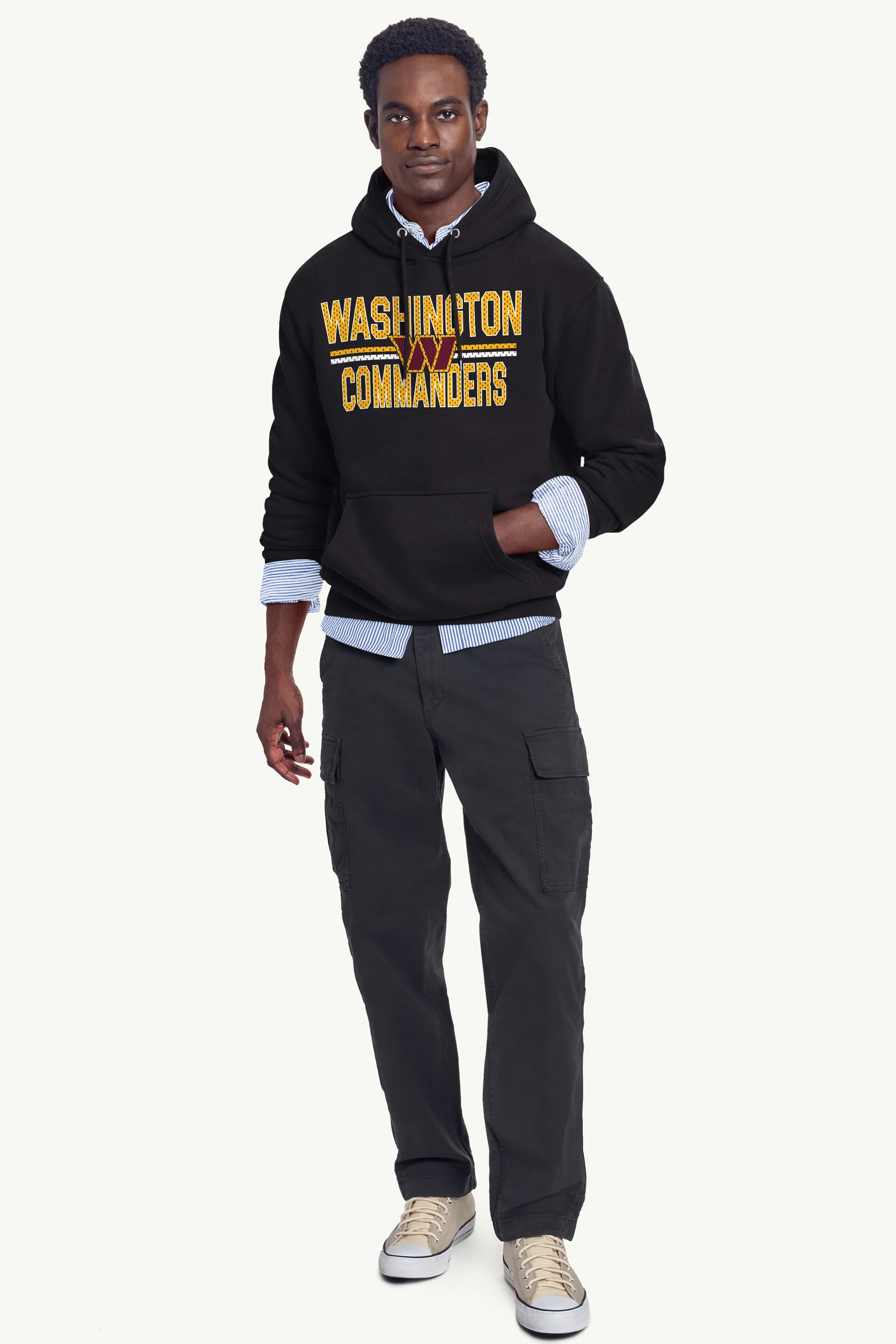 MENS WASHINGTON COMMANDERS MESH LOOK HOODIE - Image 2