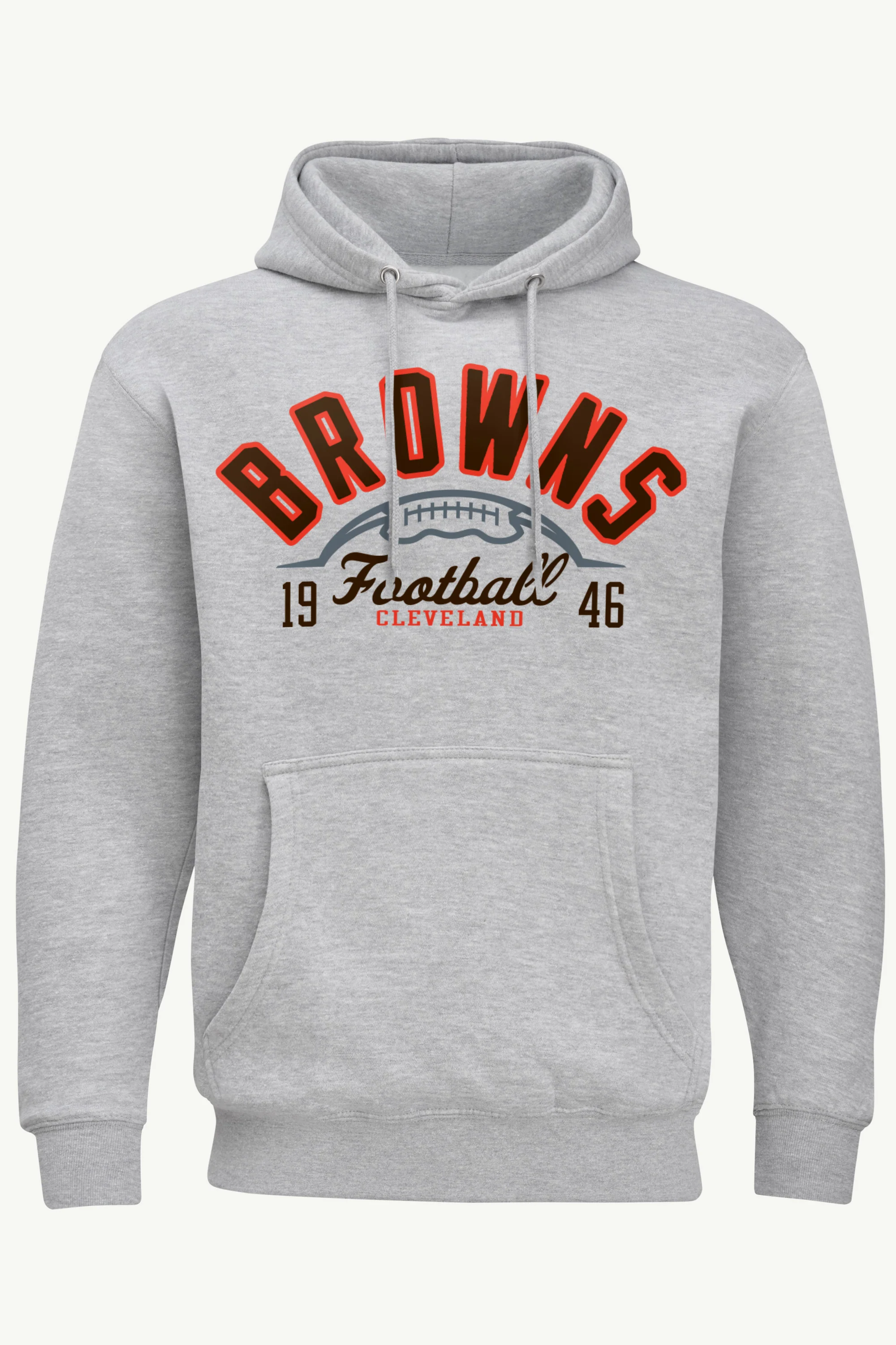 MENS CLEVELAND BROWNS HALF BALL HOODIE
