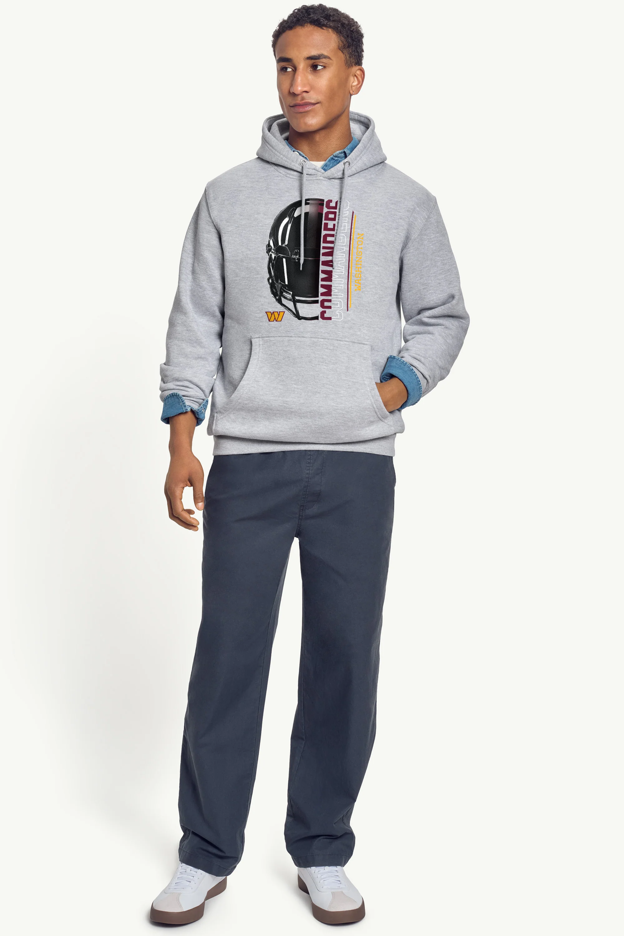 MENS WASHINGTON COMMANDERS HALF HELMET HOODIE - Image 3