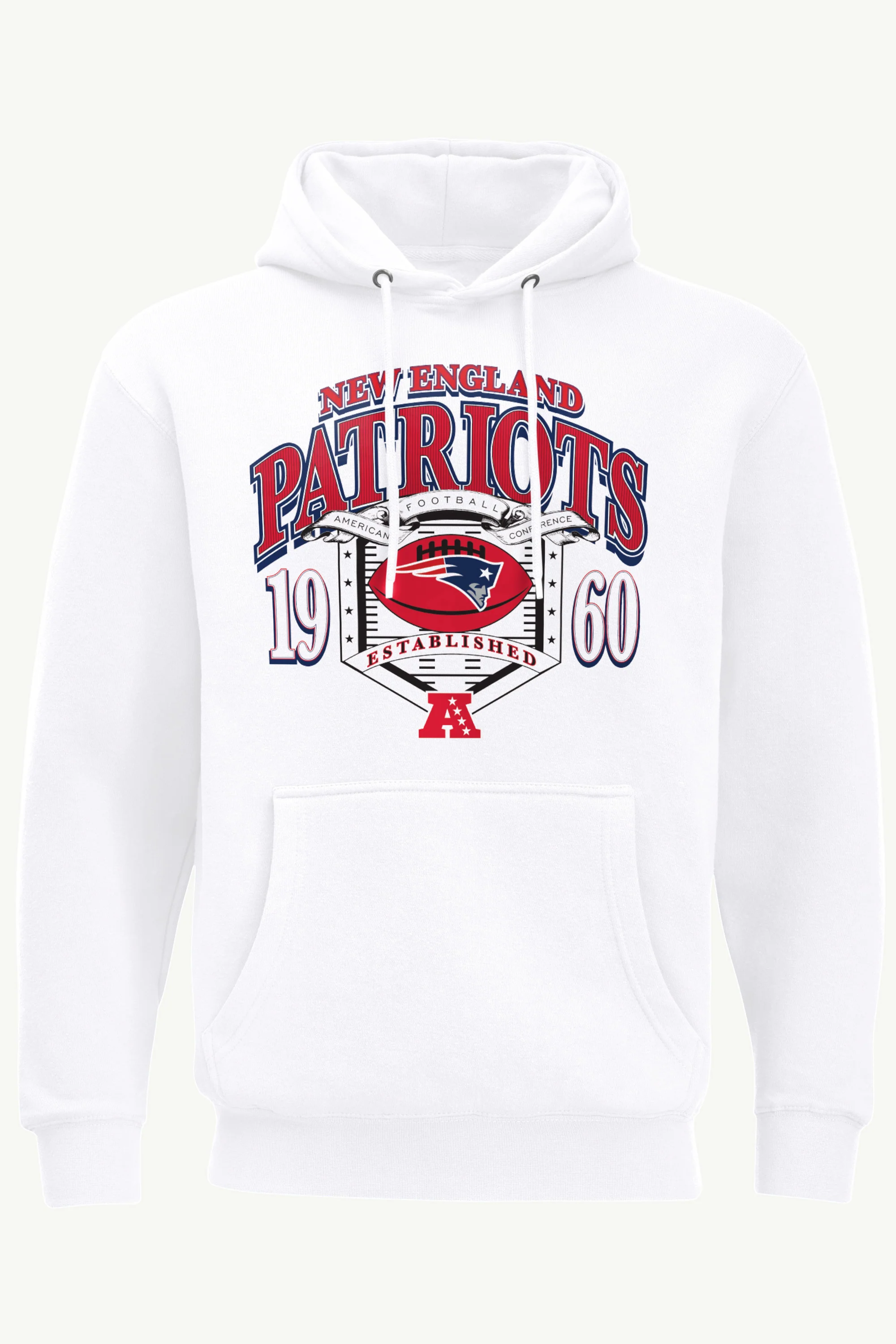 MENS NEW ENGLAND PATRIOTS 80s INSPIRED FIELD HOODIE