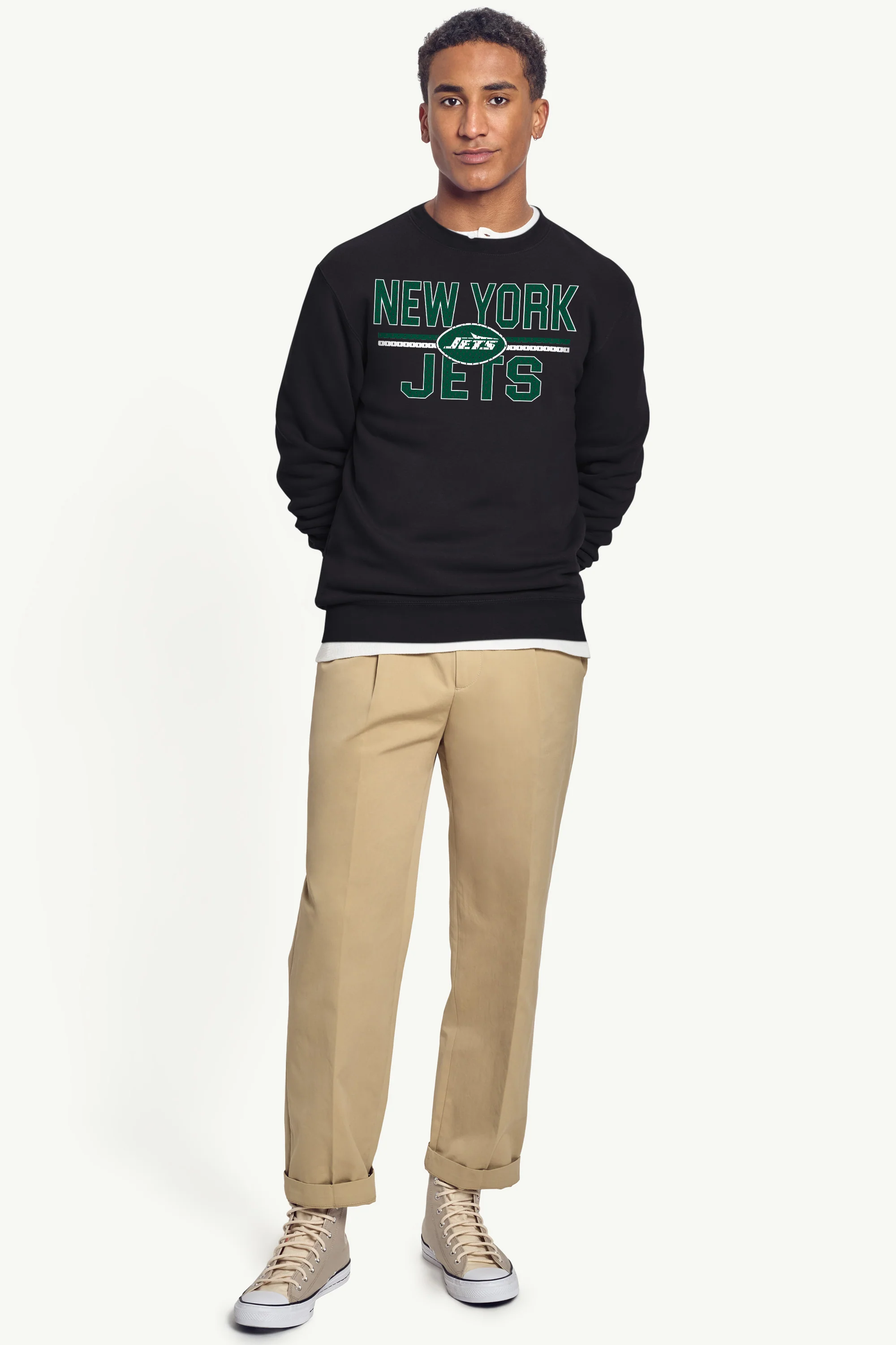 MENS NEW YORK JETS MESH LOOK SWEATSHIRT - Image 5
