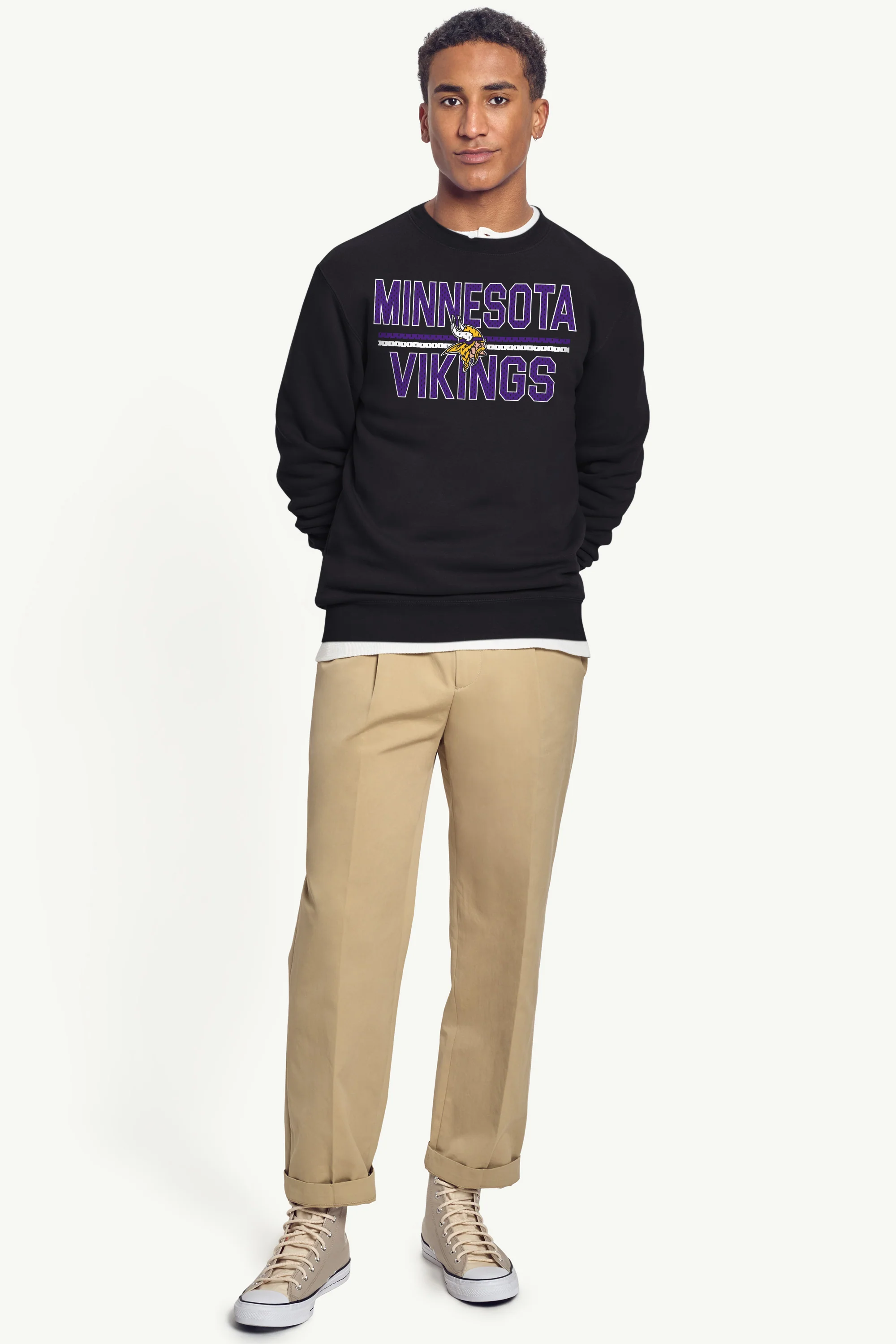 MENS MINNESOTA VIKINGS MESH LOOK SWEATSHIRT - Image 3