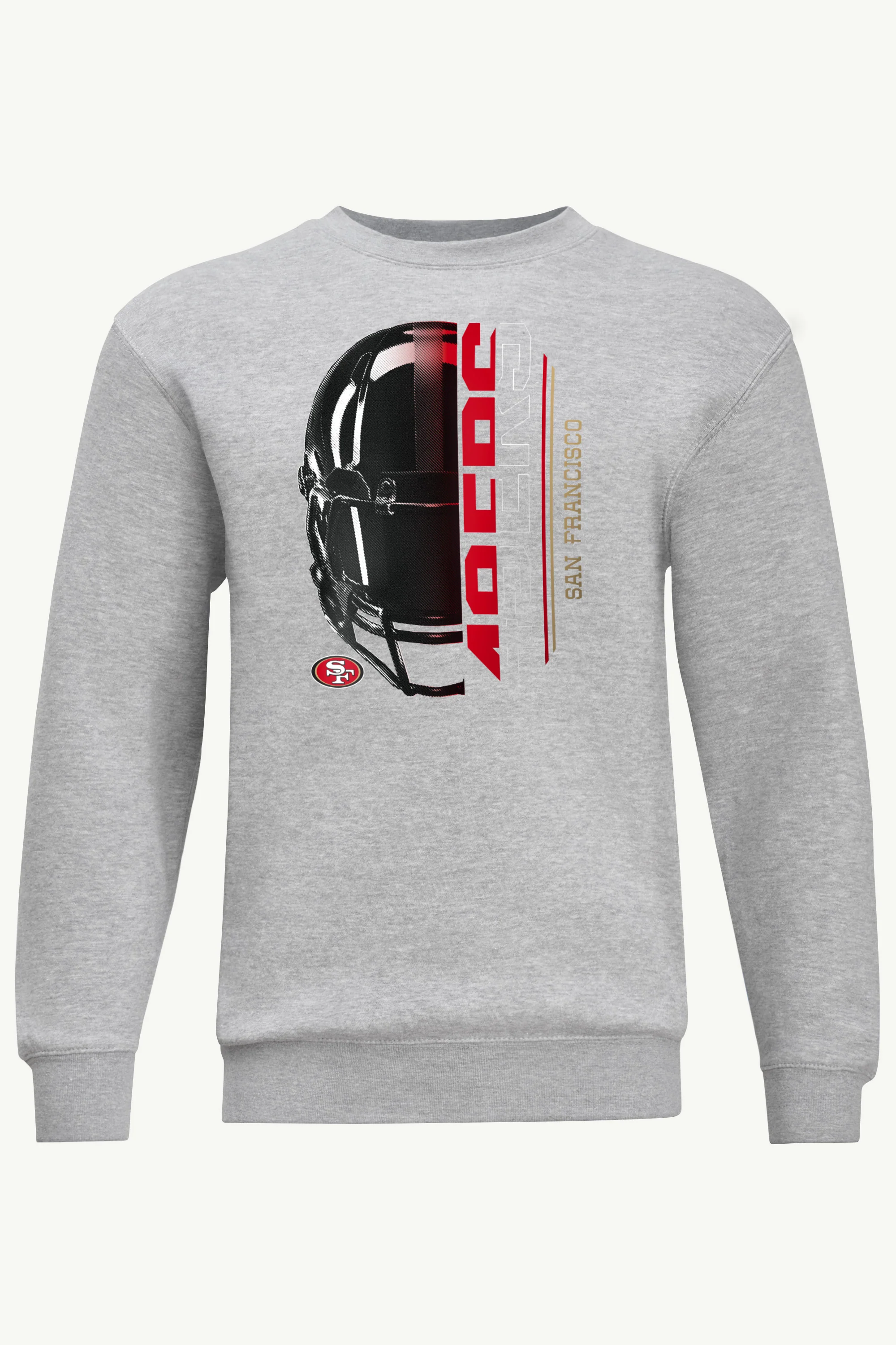 MENS SAN FRANCISCO 49ERs HALF HELMET SWEATSHIRT