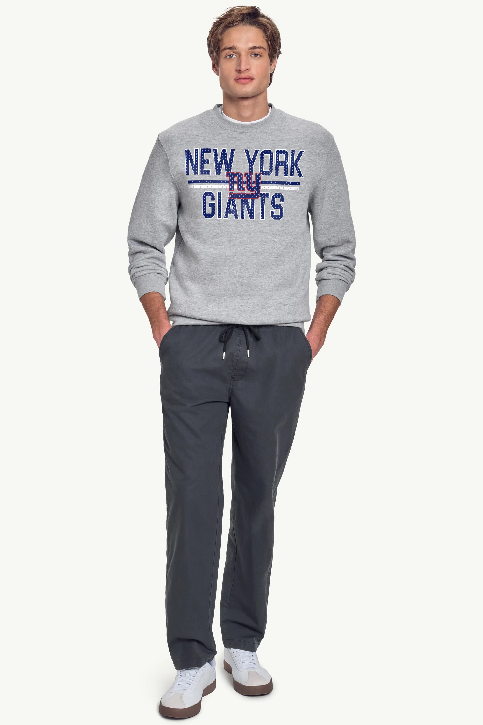 MENS NEW YORK GIANTS MESH LOOK SWEATSHIRT - Image 5