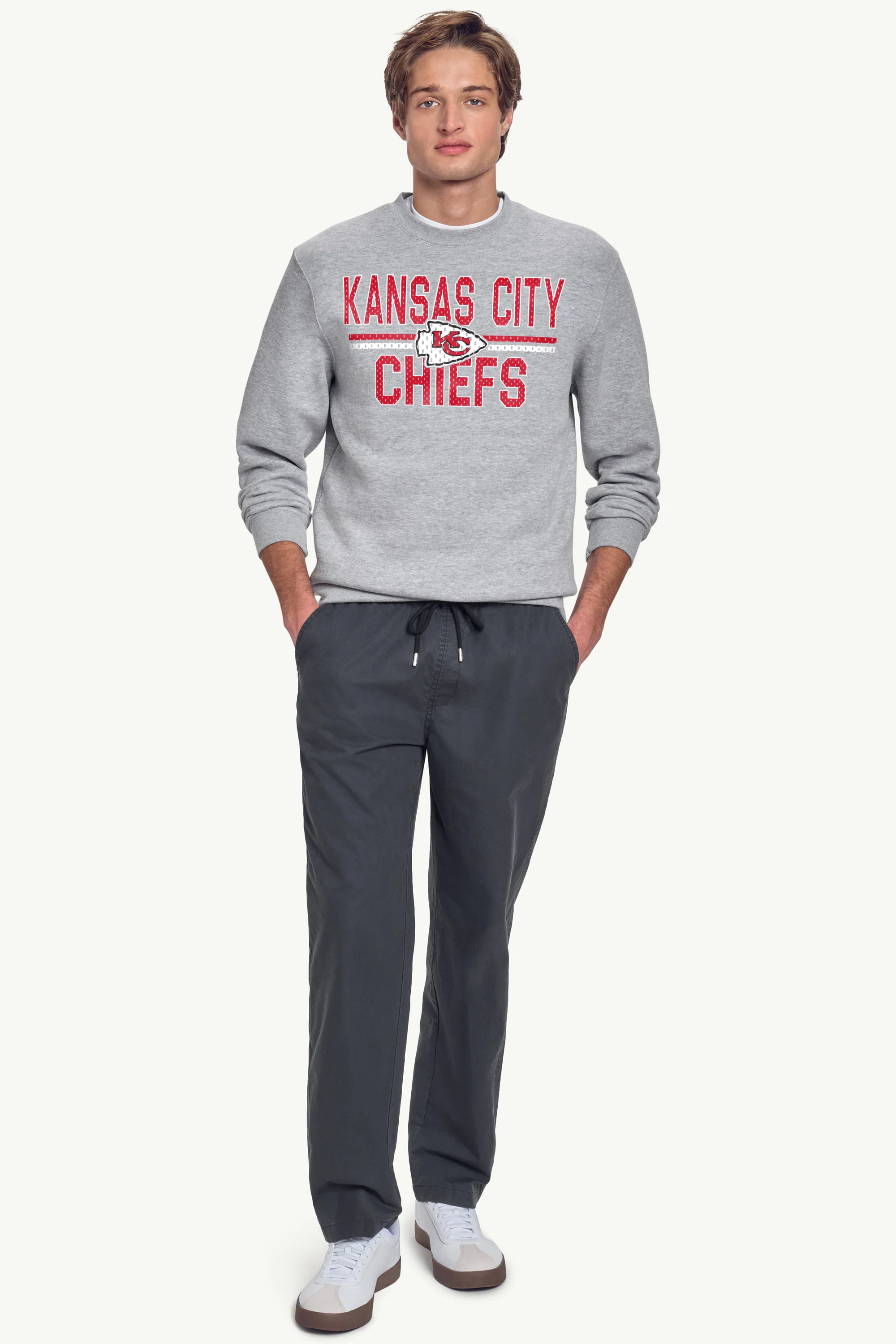 MENS KANSAS CITY CHIEFS MESH LOOK SWEATSHIRT - Image 3