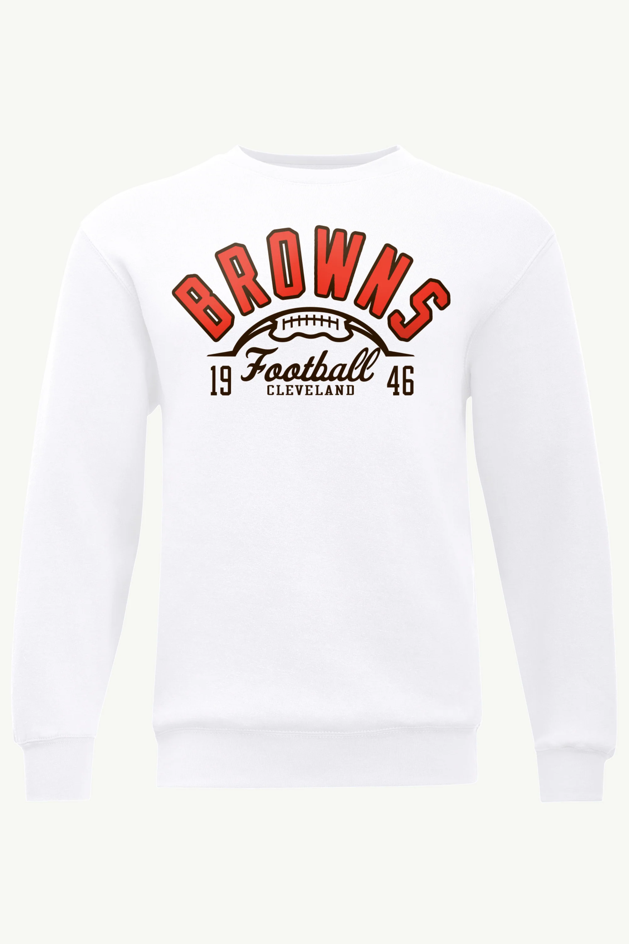 MENS CLEVELAND BROWNS HALF BALL SWEATSHIRT
