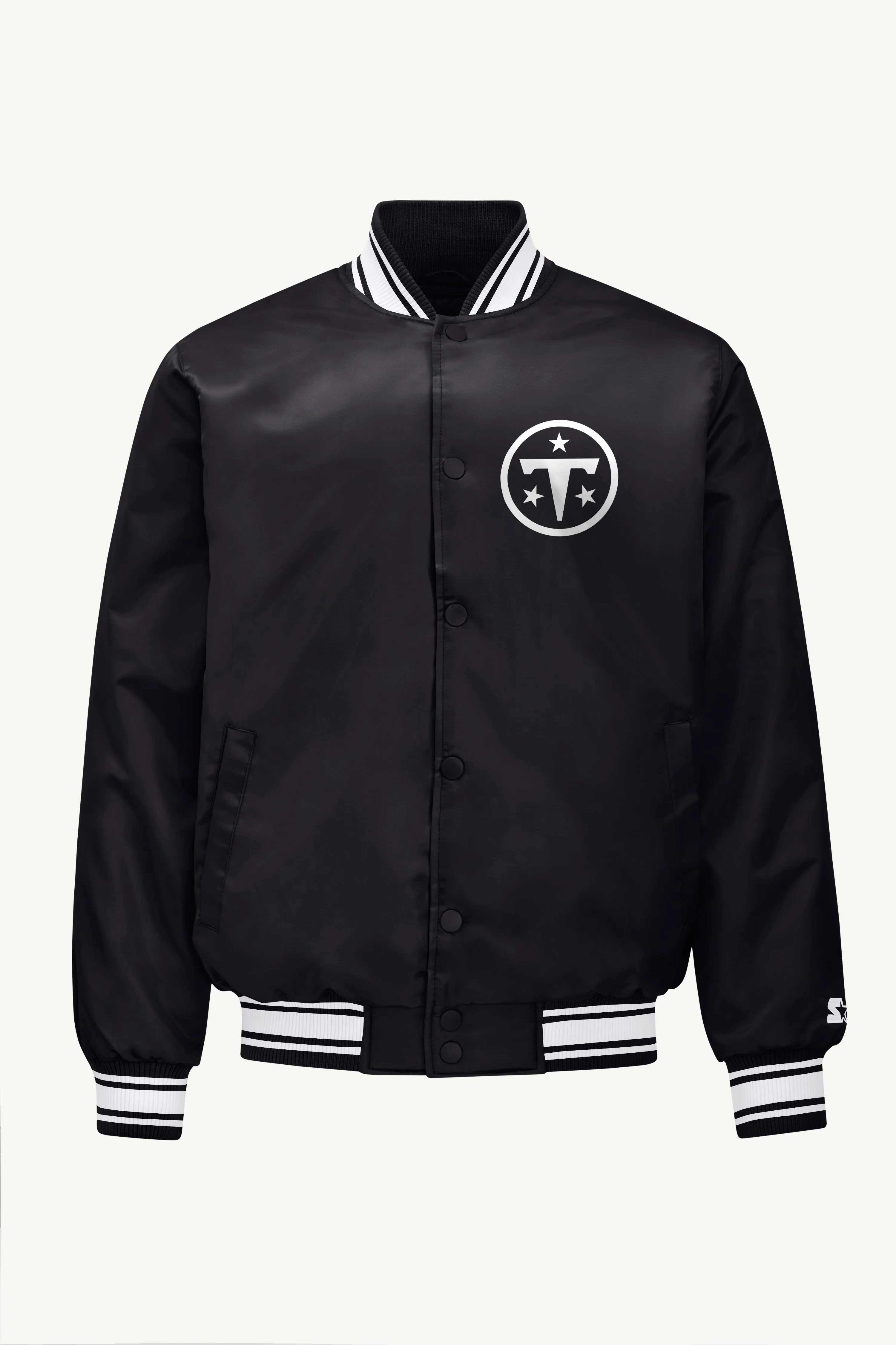 MENS TENNESSEE TITANS MESH LOOK SATIN VARSITY JACKET