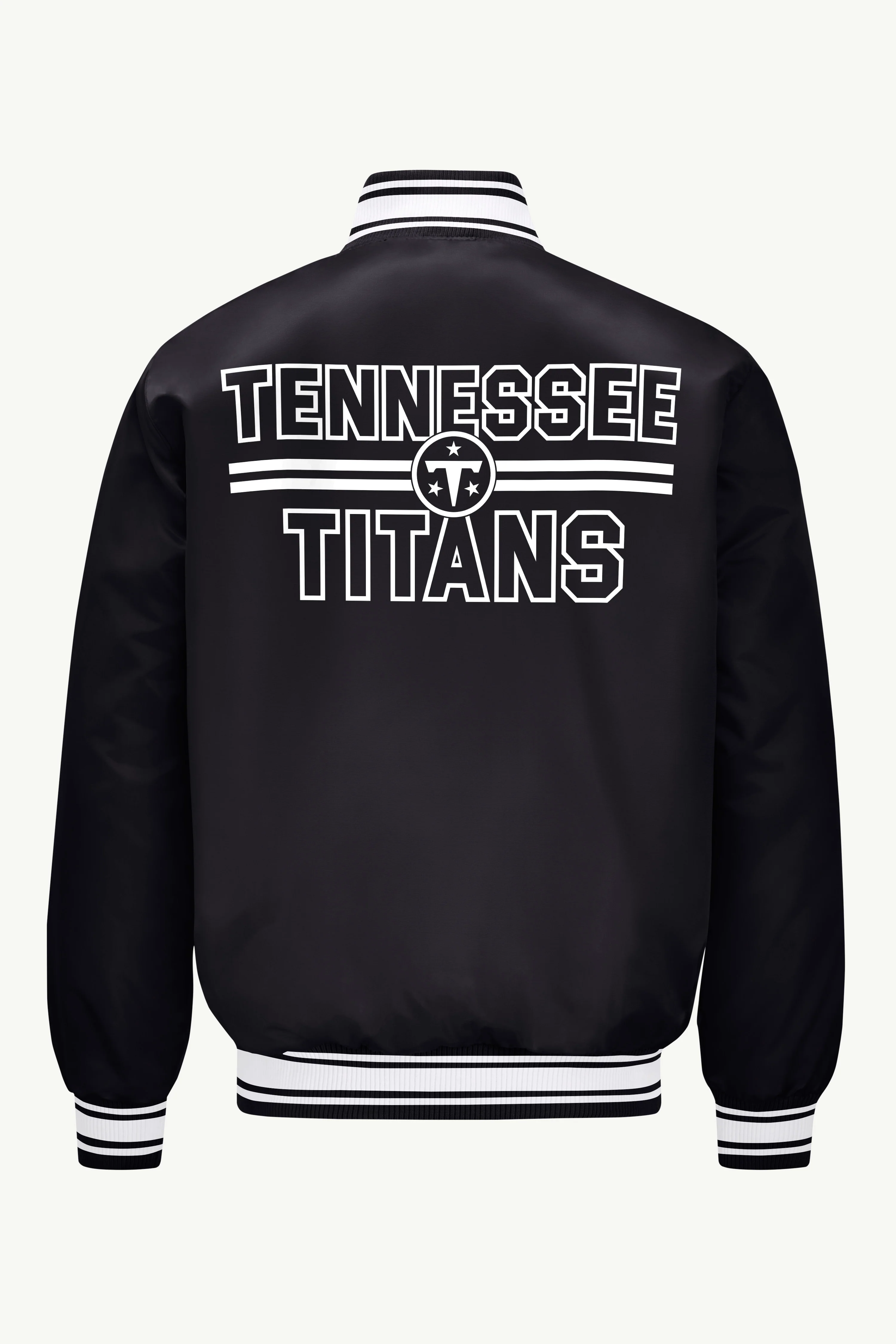 MENS TENNESSEE TITANS MESH LOOK SATIN VARSITY JACKET - Image 2