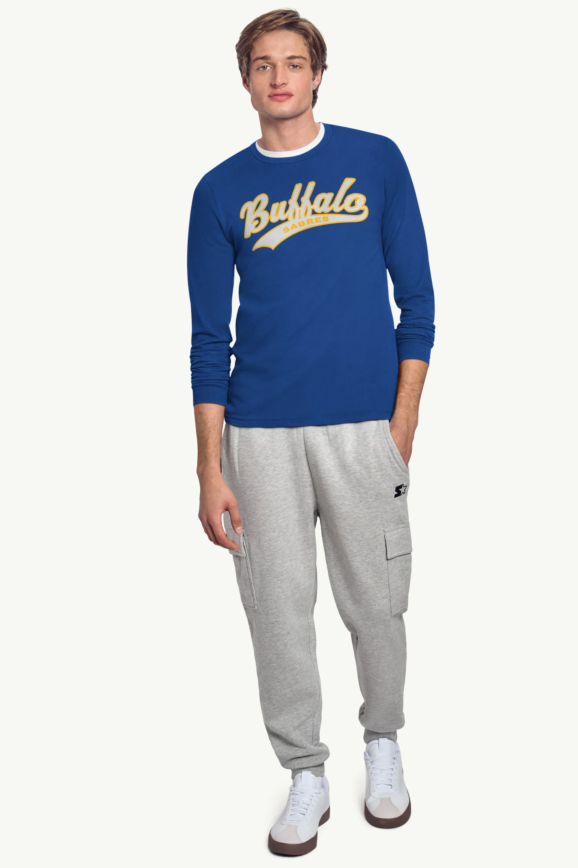 MENS BUFFALO SABRES TAILSWEEP LONG SLEEVE T SHIRT - Image 3