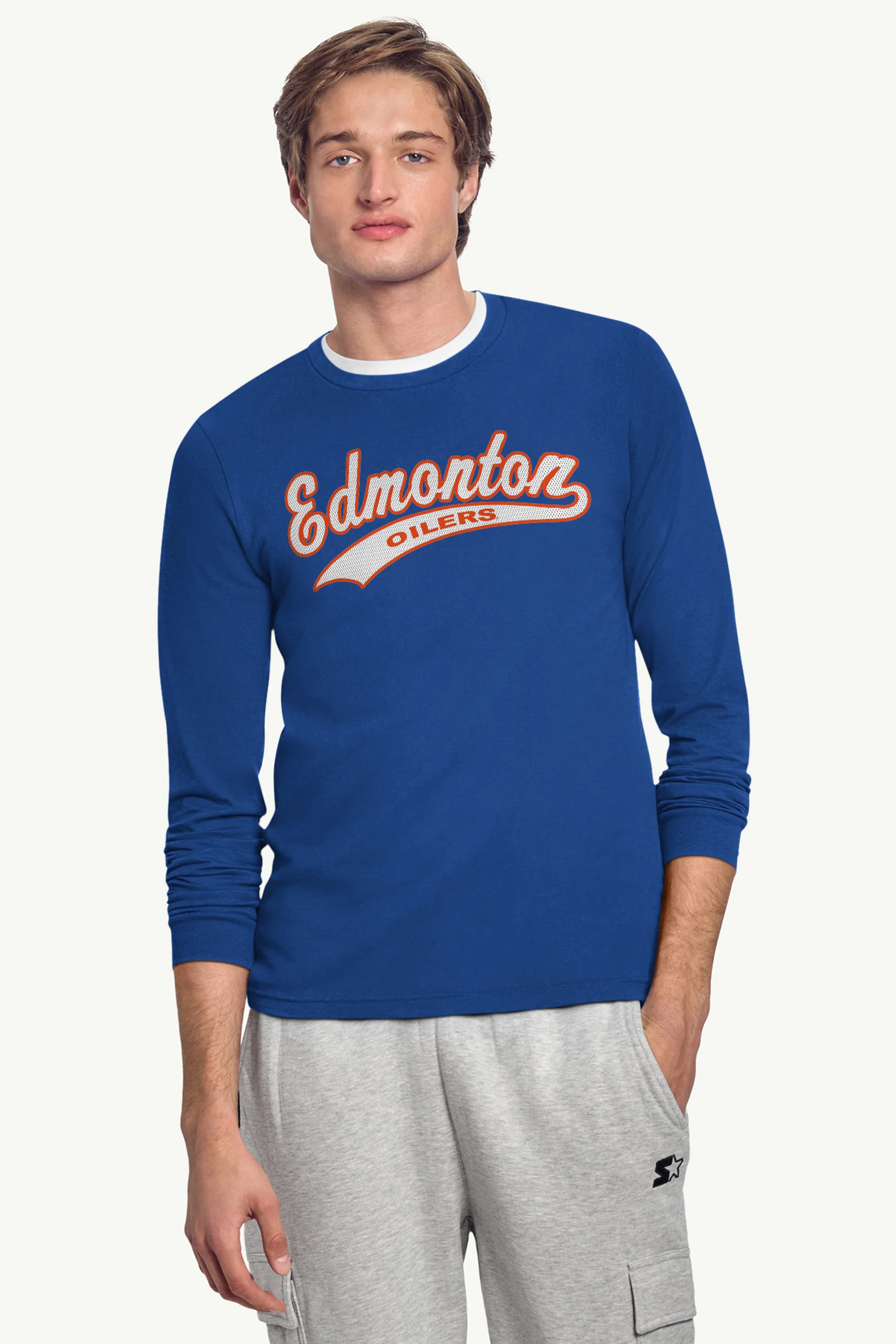 MENS EDMONTON OILERS TAILSWEEP LONG SLEEVE T SHIRT - Image 5