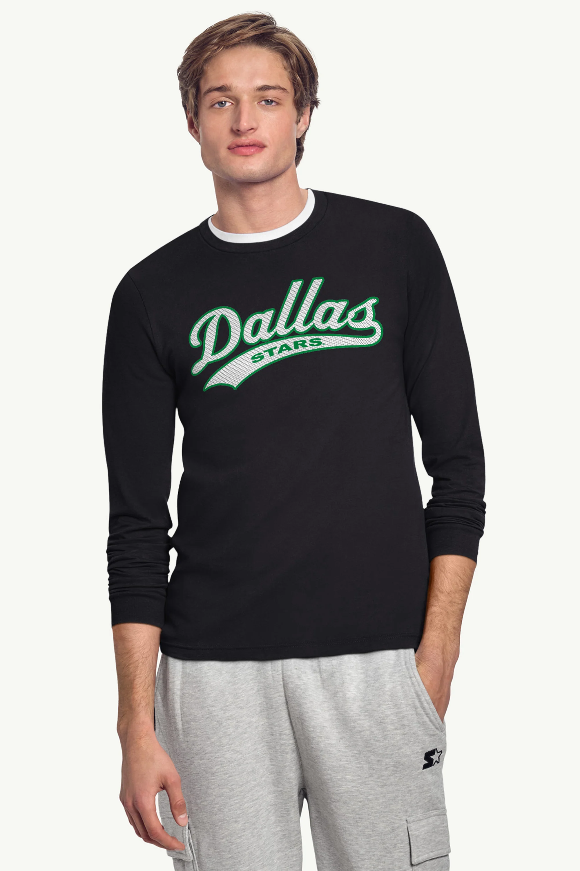 MENS DALLAS STARS TAILSWEEP LONG SLEEVE T SHIRT - Image 2