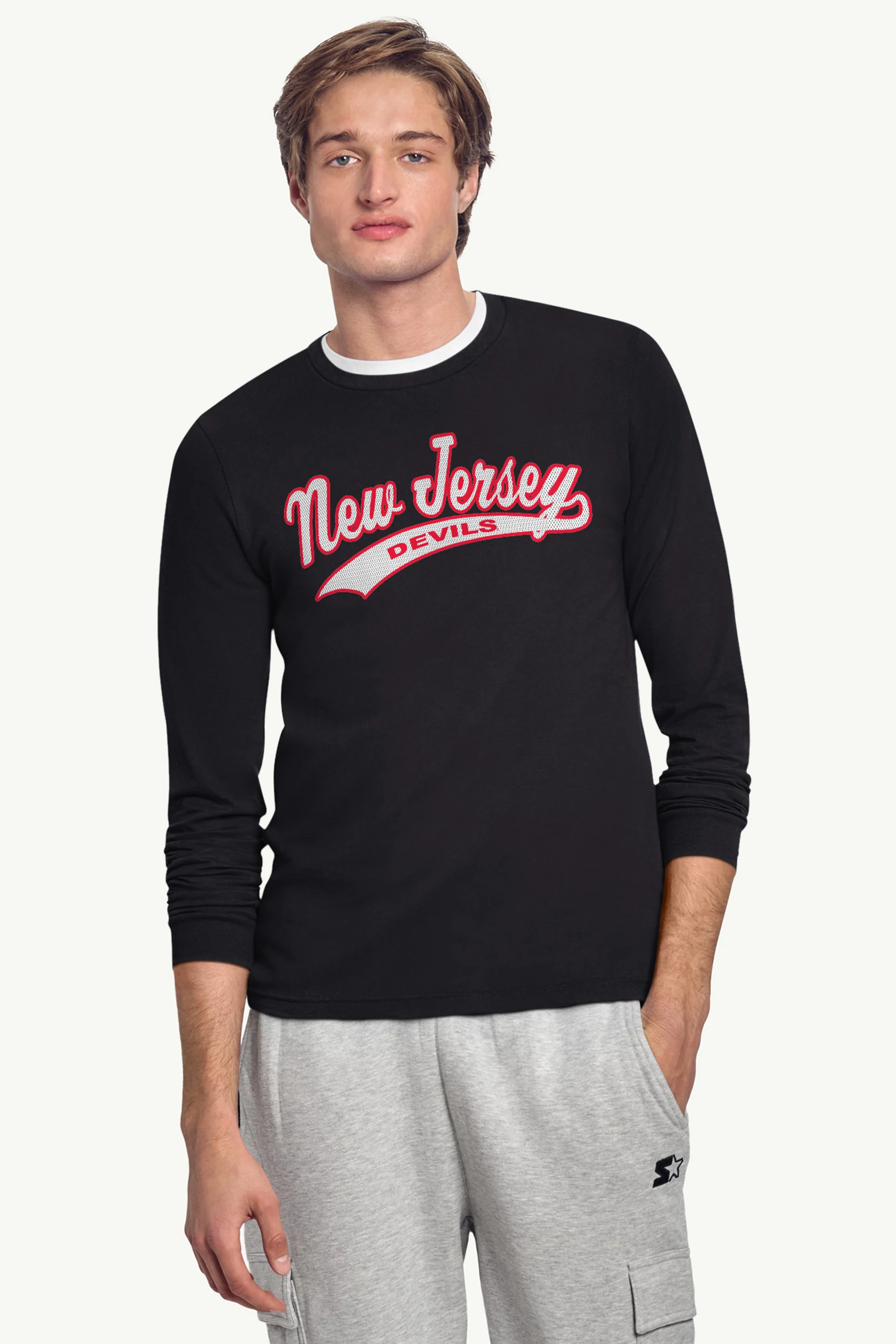 MENS NEW JERSEY DEVILS TAILSWEEP LONG SLEEVE T SHIRT - Image 4