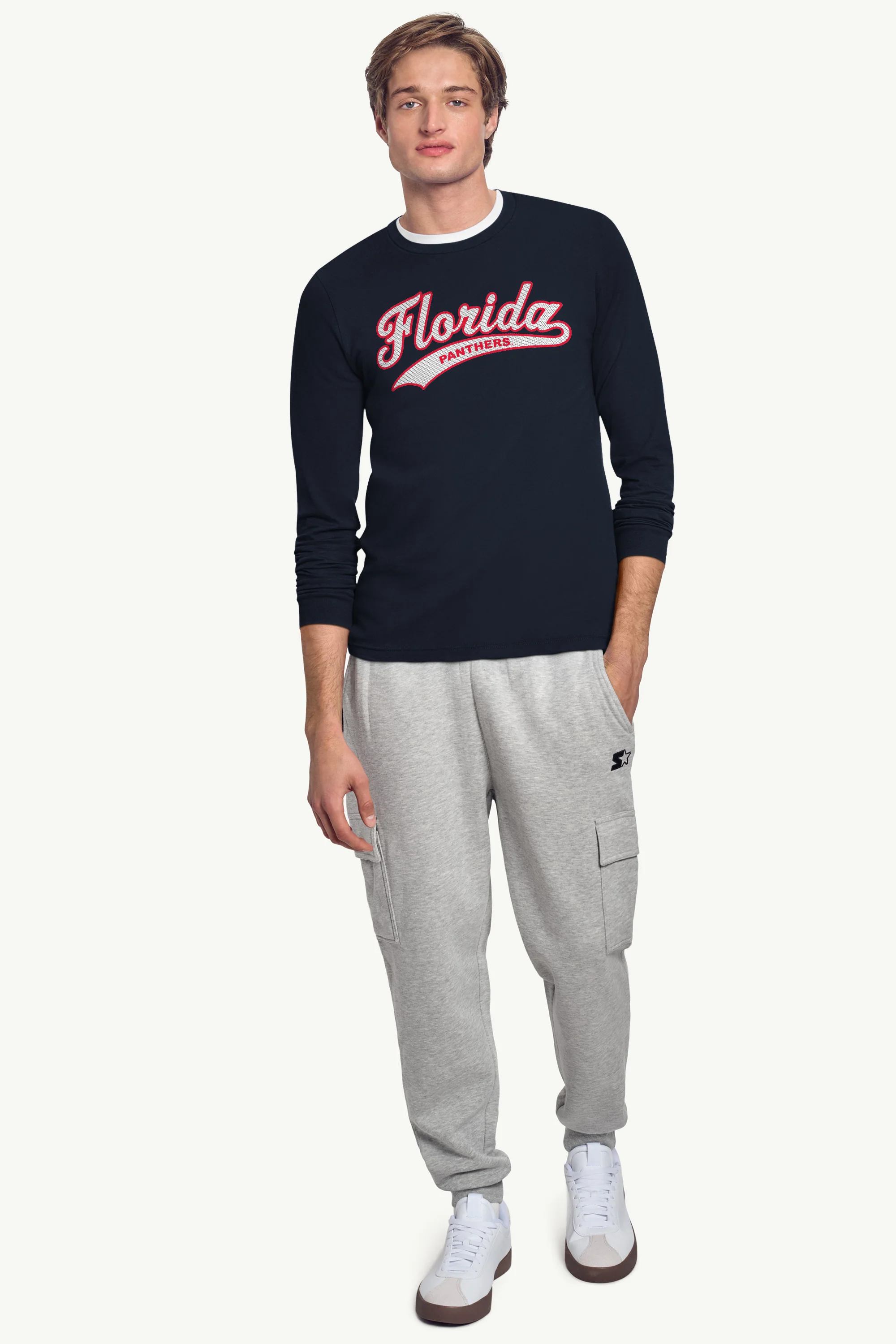 MENS FLORIDA PANTHERS TAILSWEEP LONG SLEEVE T SHIRT - Image 3